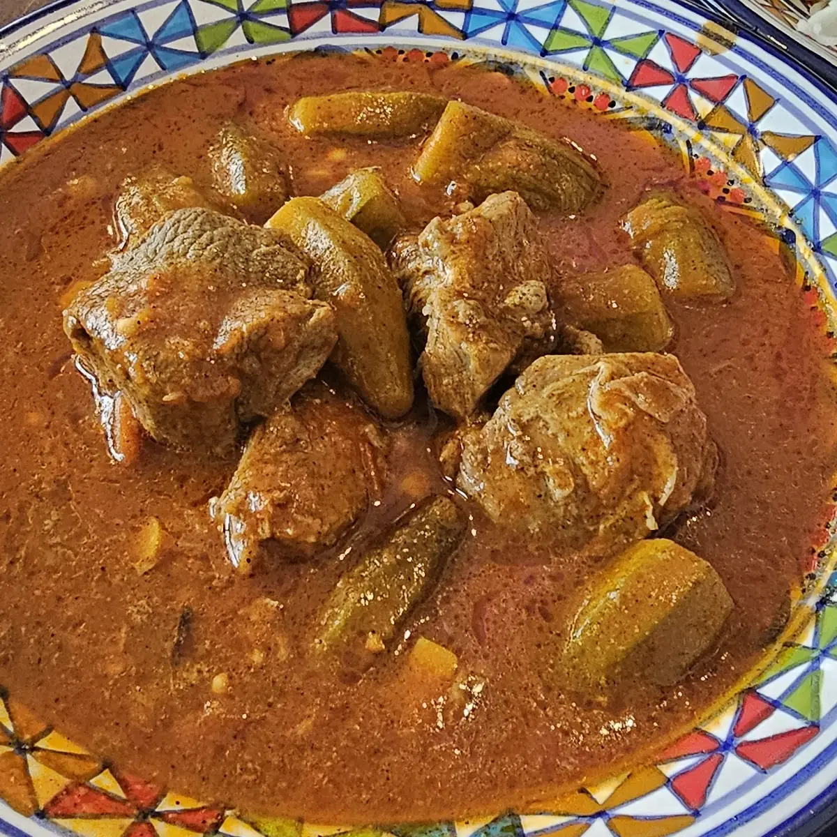 بامية باللحم
