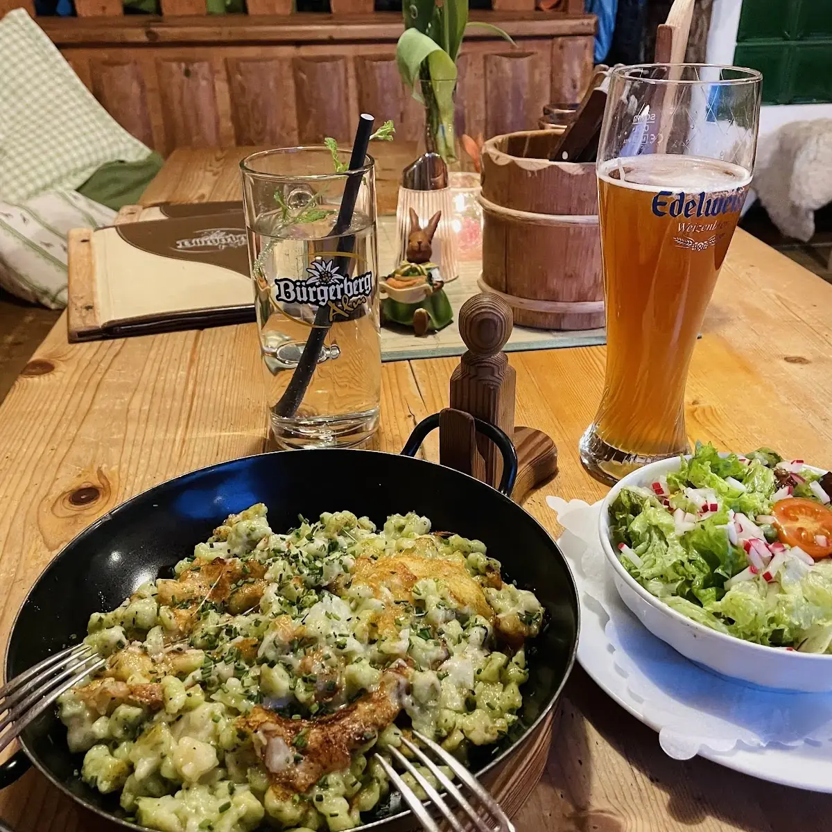 Bärlauch-käsespätzle
