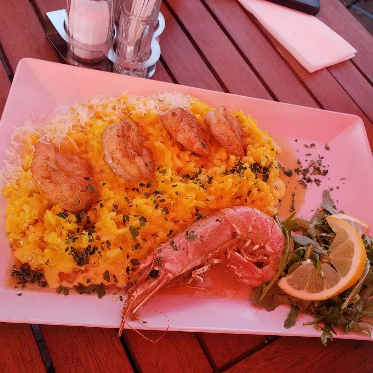 Safran Risotto Mit Shrimps