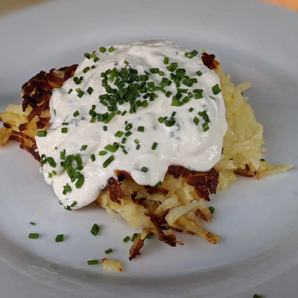 Potato Cake with Sour Cream