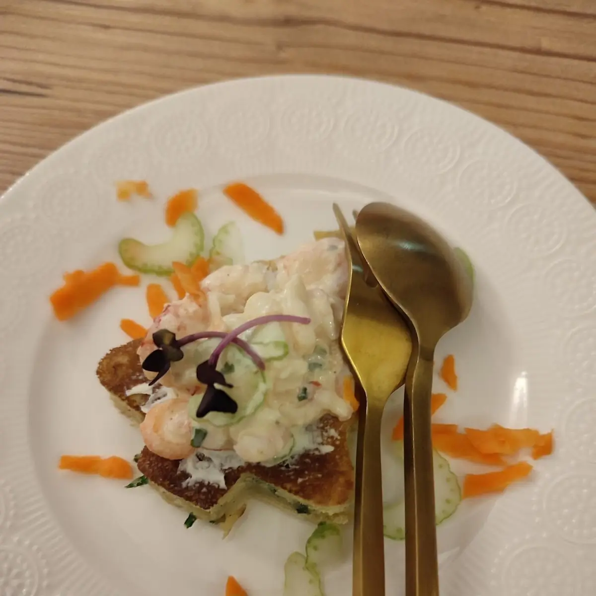 Gruß Aus Der Küche Kräuterplinis Mit Garnelen