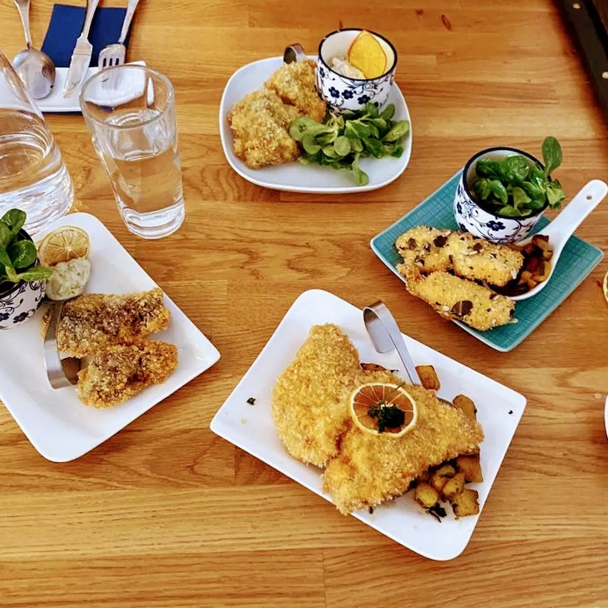 Backhendlsalat Leber Schnitzel