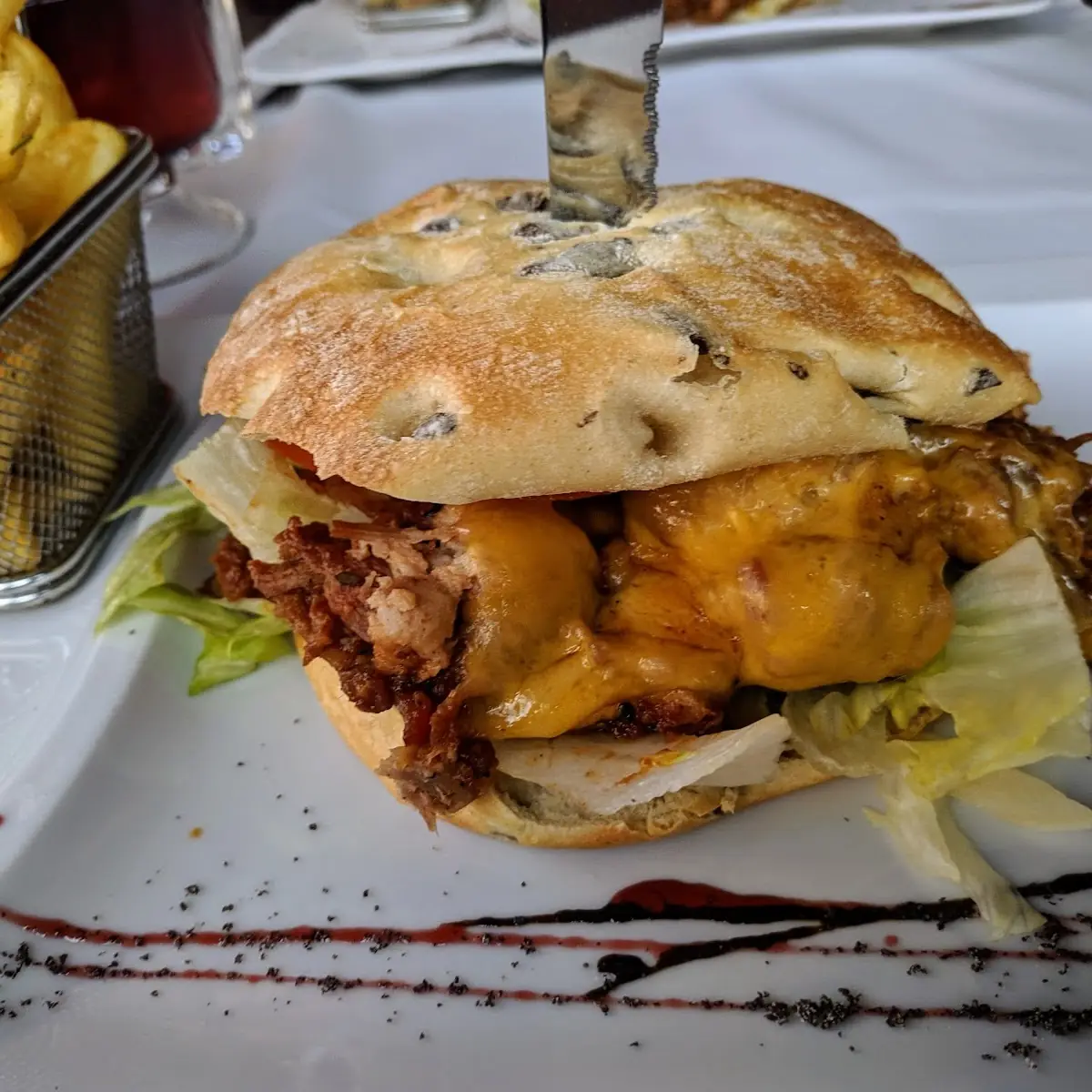 Pulled Pork Cheeseburger
