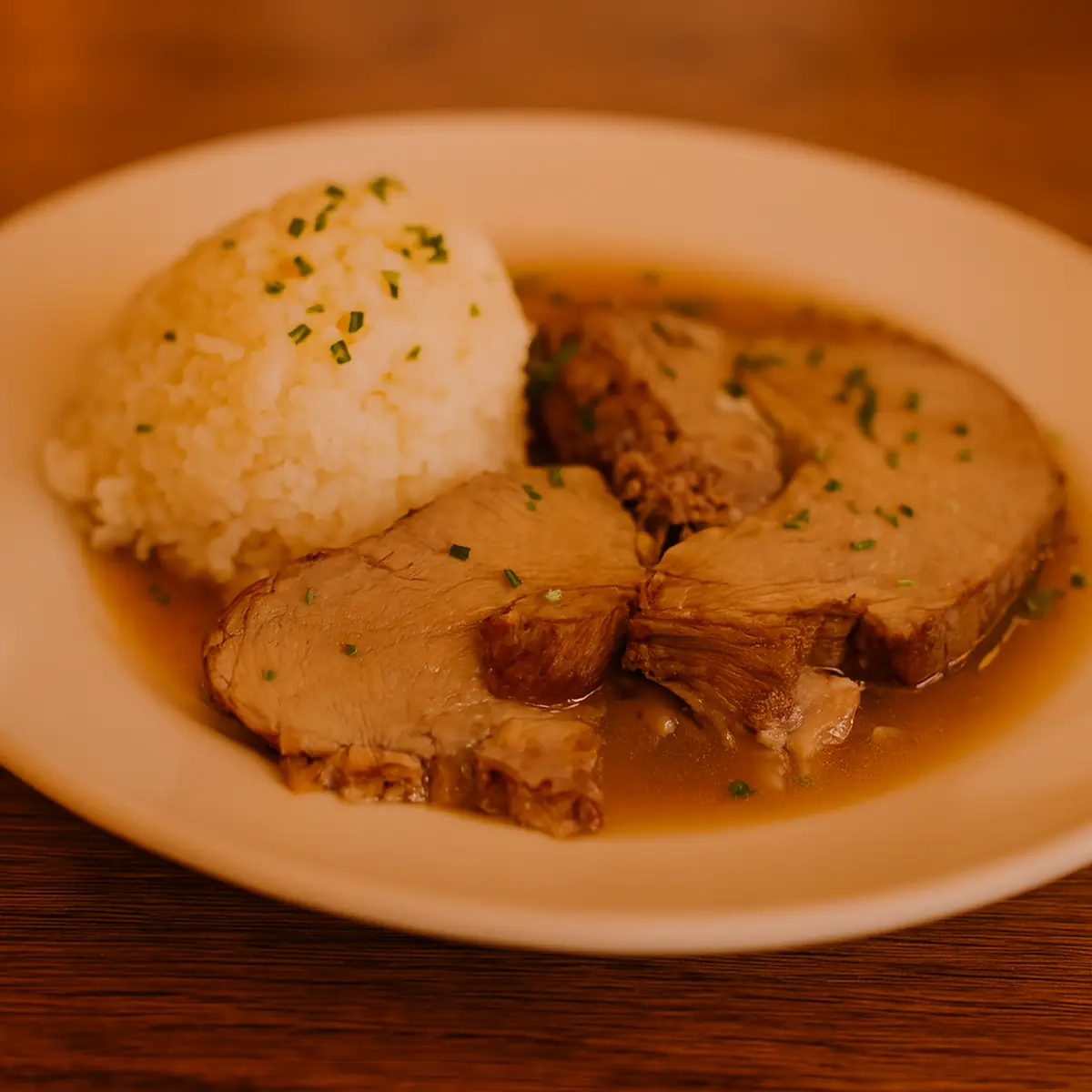 Kalbsrollbraten Mit Reis