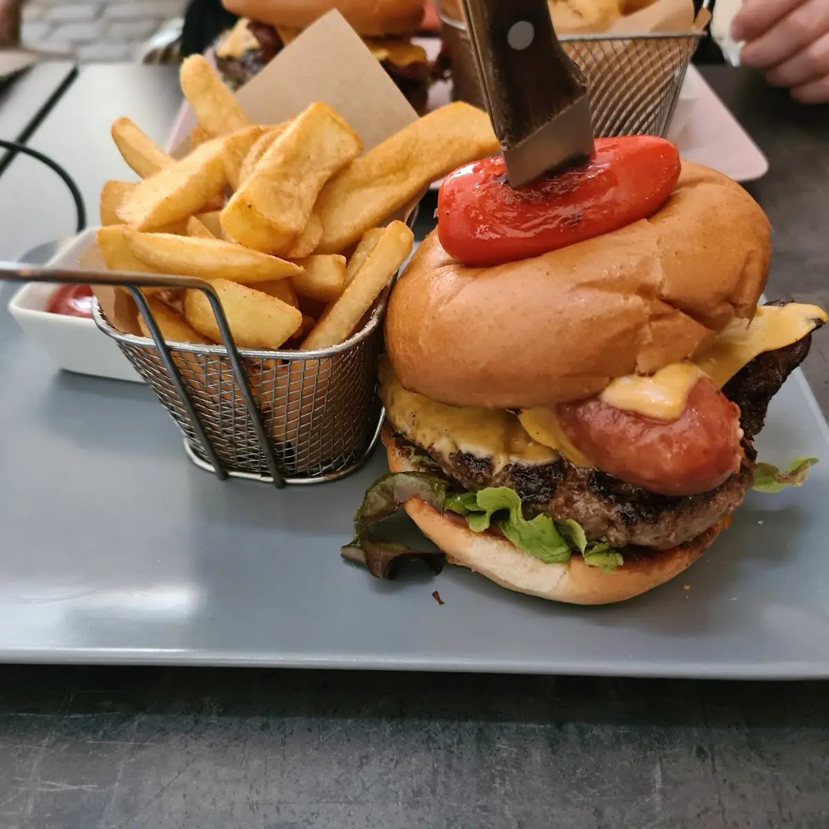 Delirium Tremens Bad-Ass Burger and Deep-Fried Chilli-Poppers
