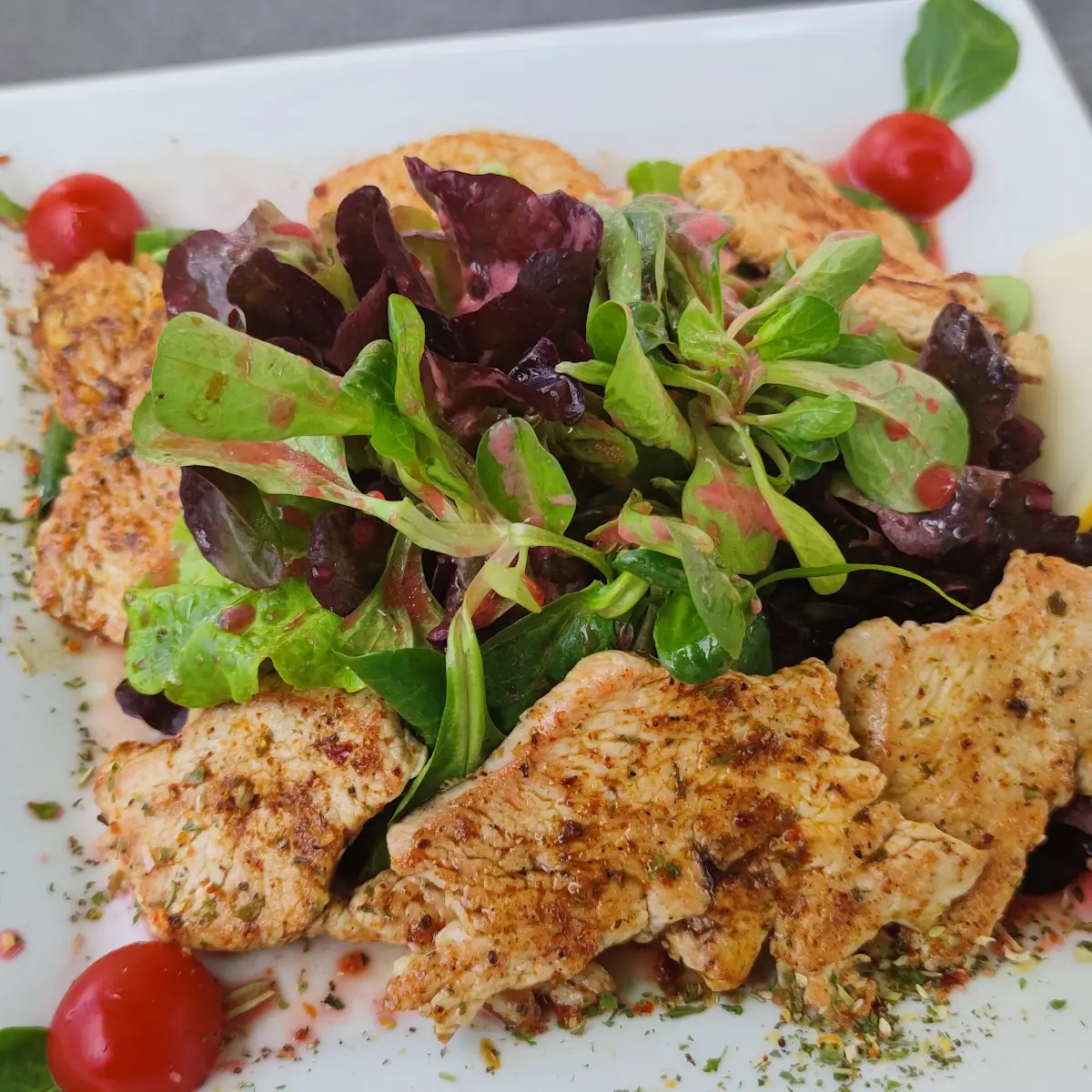 Salat Mit Putenstreifen