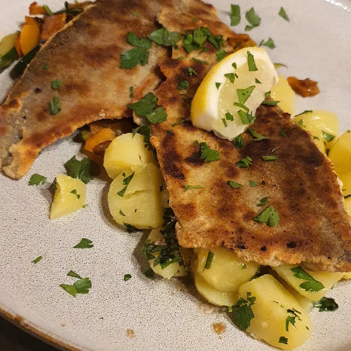 Gebratenes Lachsforellenfillet
