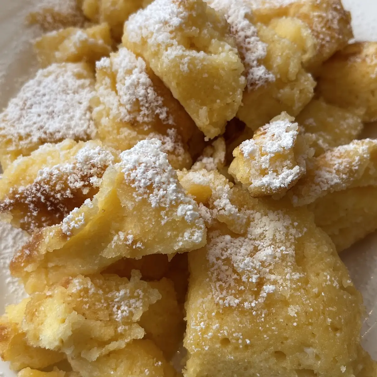 Sugared and Cut Up Pancake