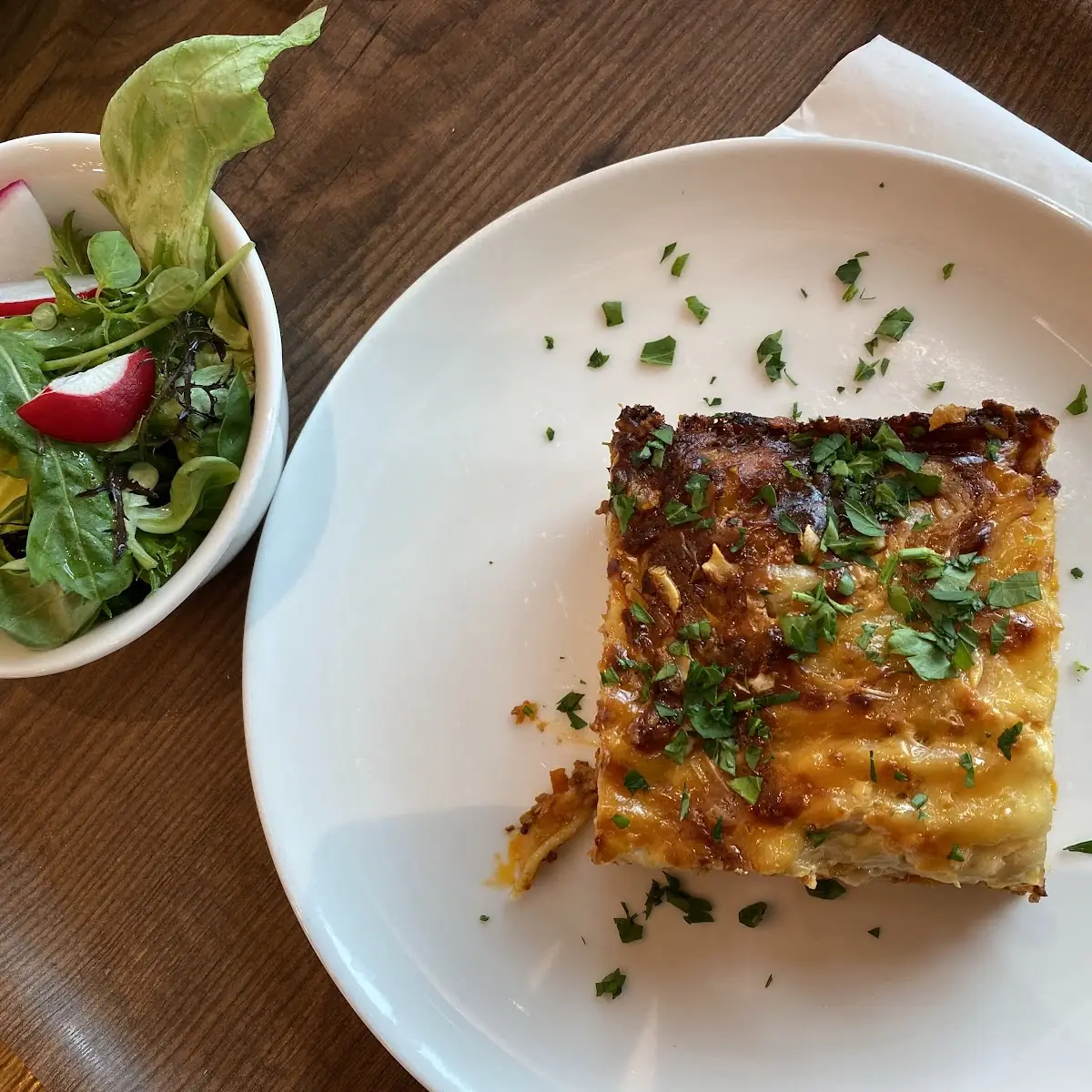 Lasagne Mit Salat