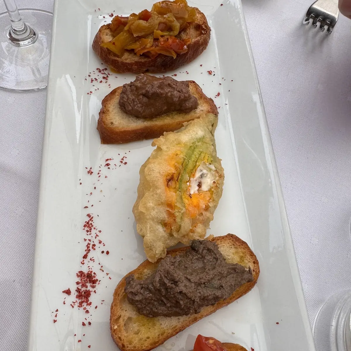 Verschiedene Bruschetta