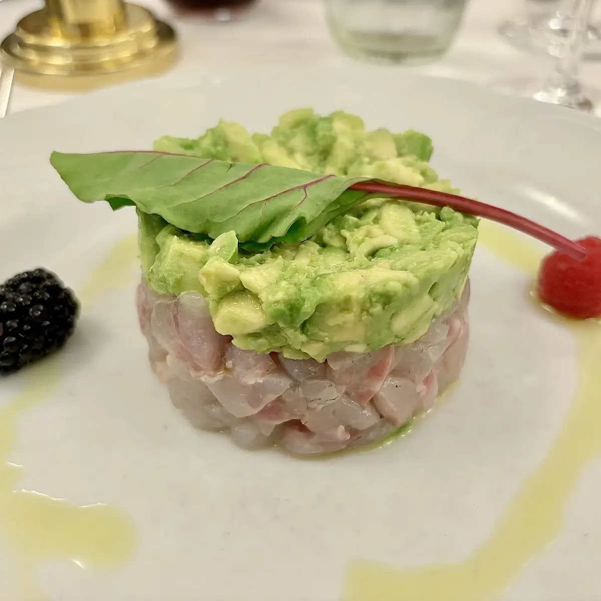 Salmon and Sea Bass Tartare with Grapefruit and Avocado