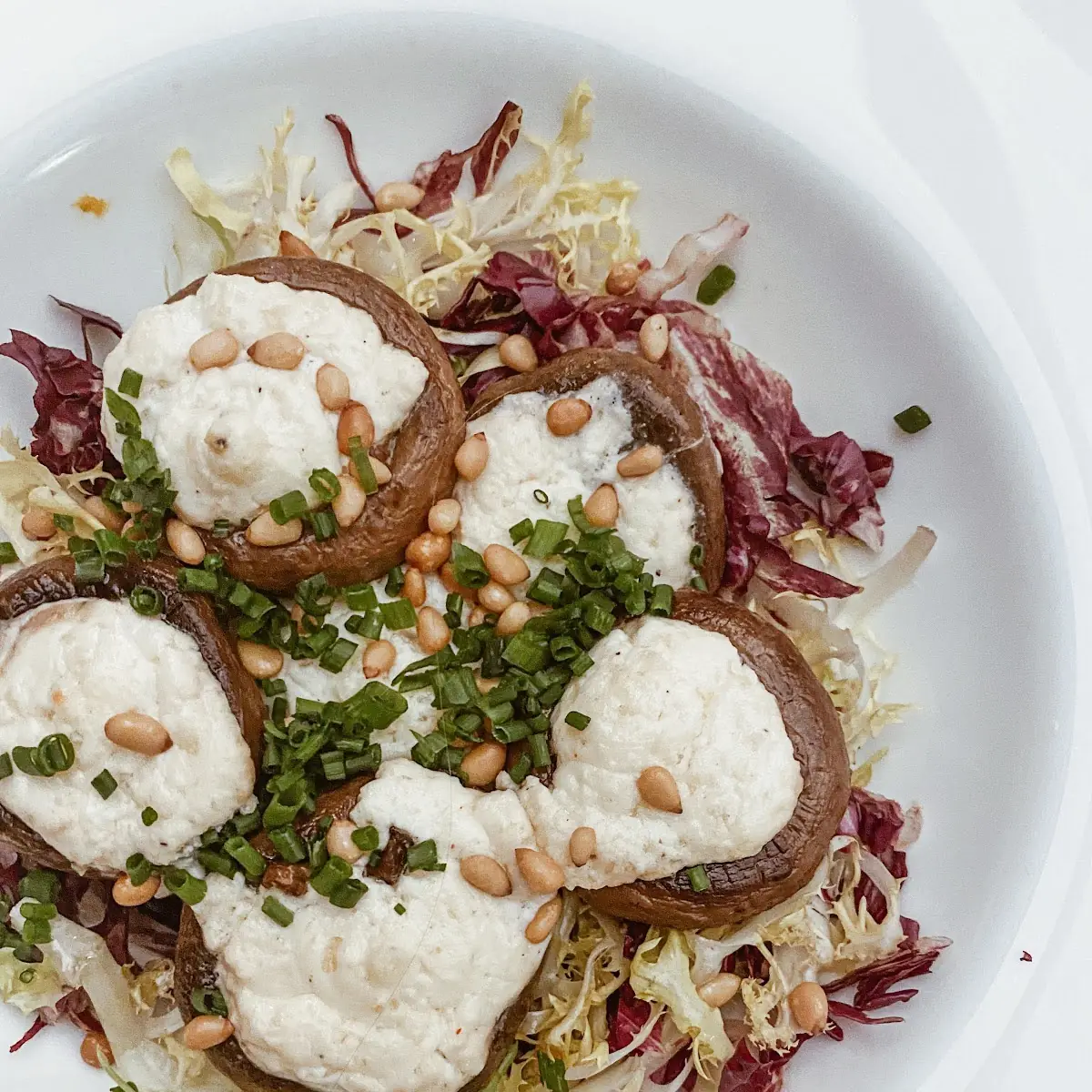 Überbackene Champignons