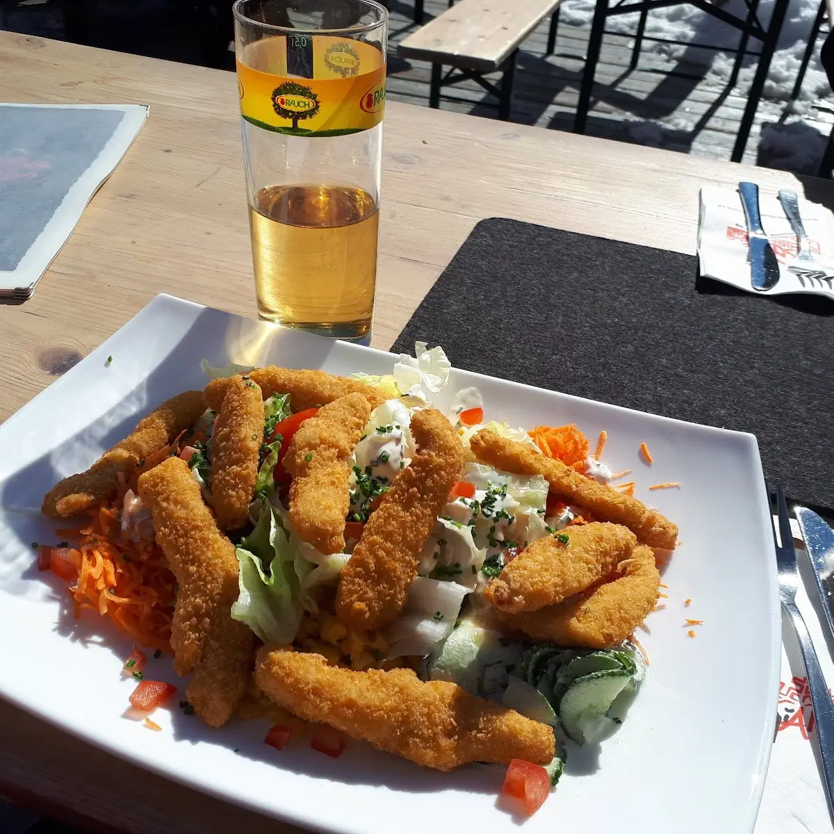 Salat Mit Gebackenem Hühnerbrüstchen