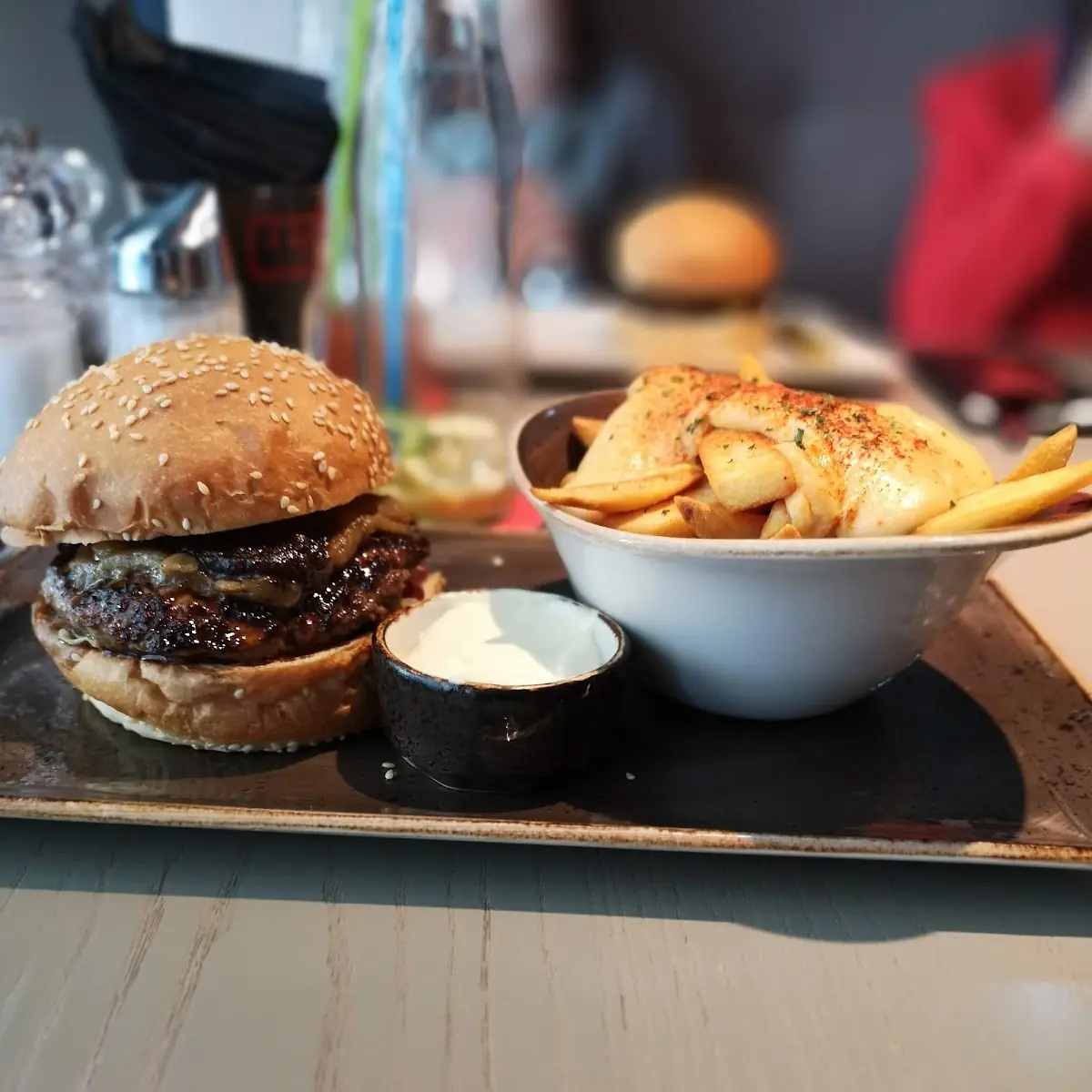 Bacon Story Burger Mit Sweet Potato Fries
