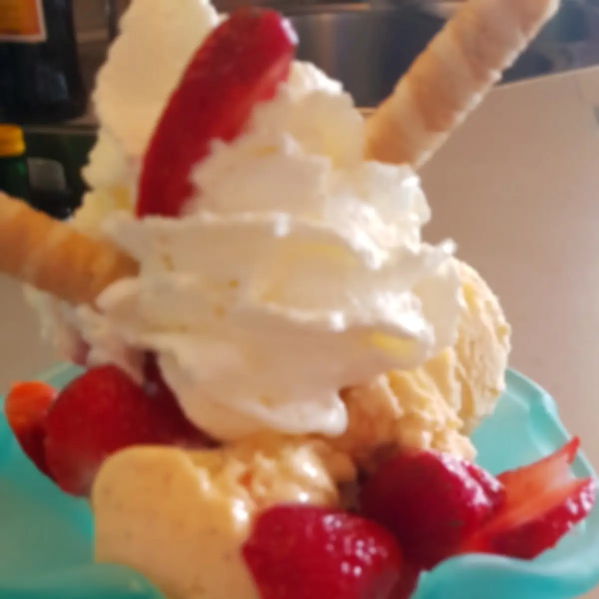 Eis Mit Erdbeeren