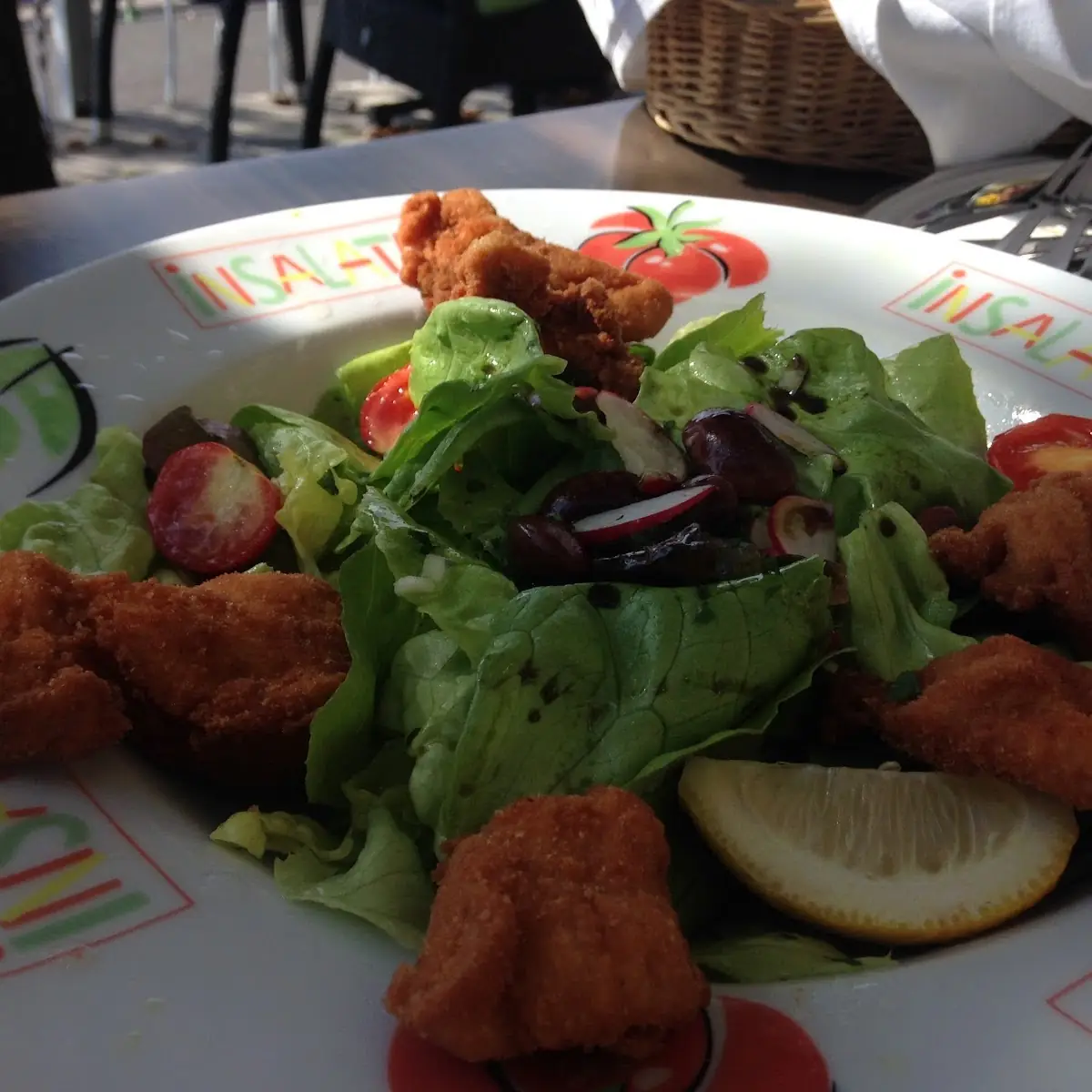 Gebackene Putenstreifen Mit Salat Fitnessteller