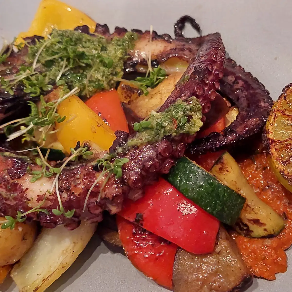 Scharf Gegrillter Oktopus