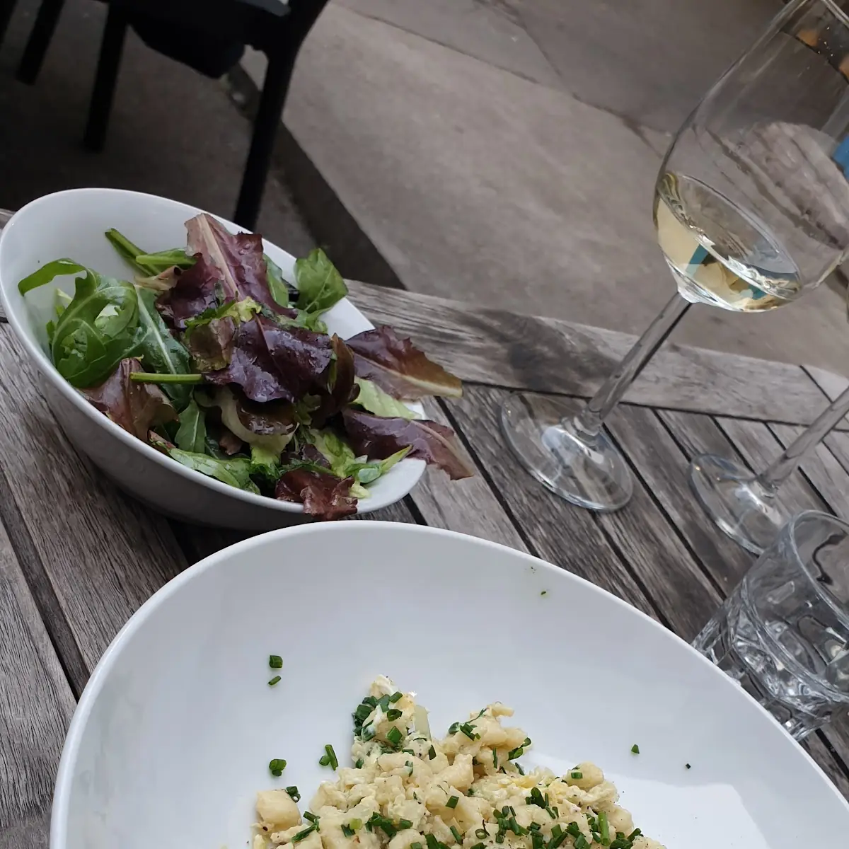 Eiernockerl Mit Salat