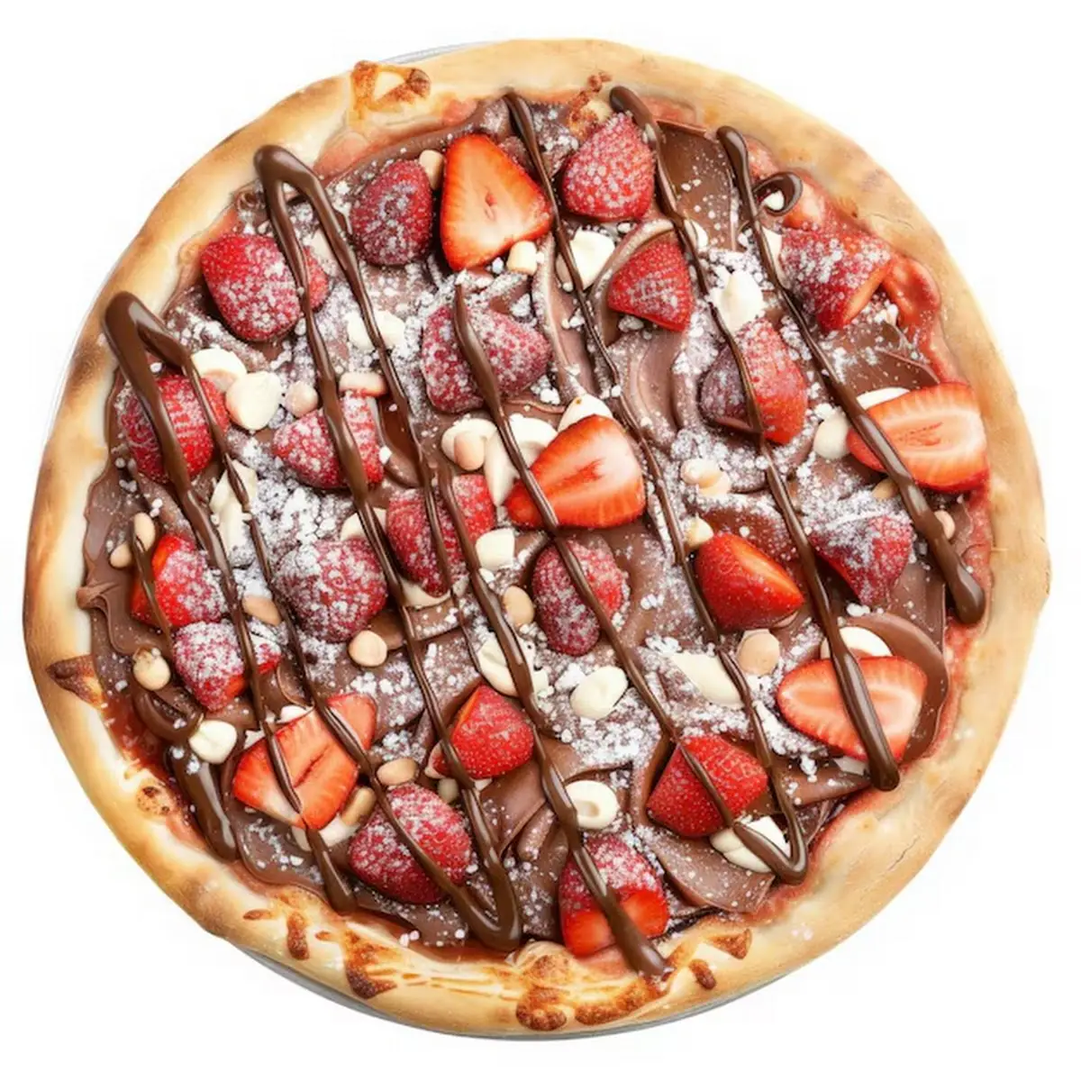 Dolce Pizza Nutella Obst Schokostücke