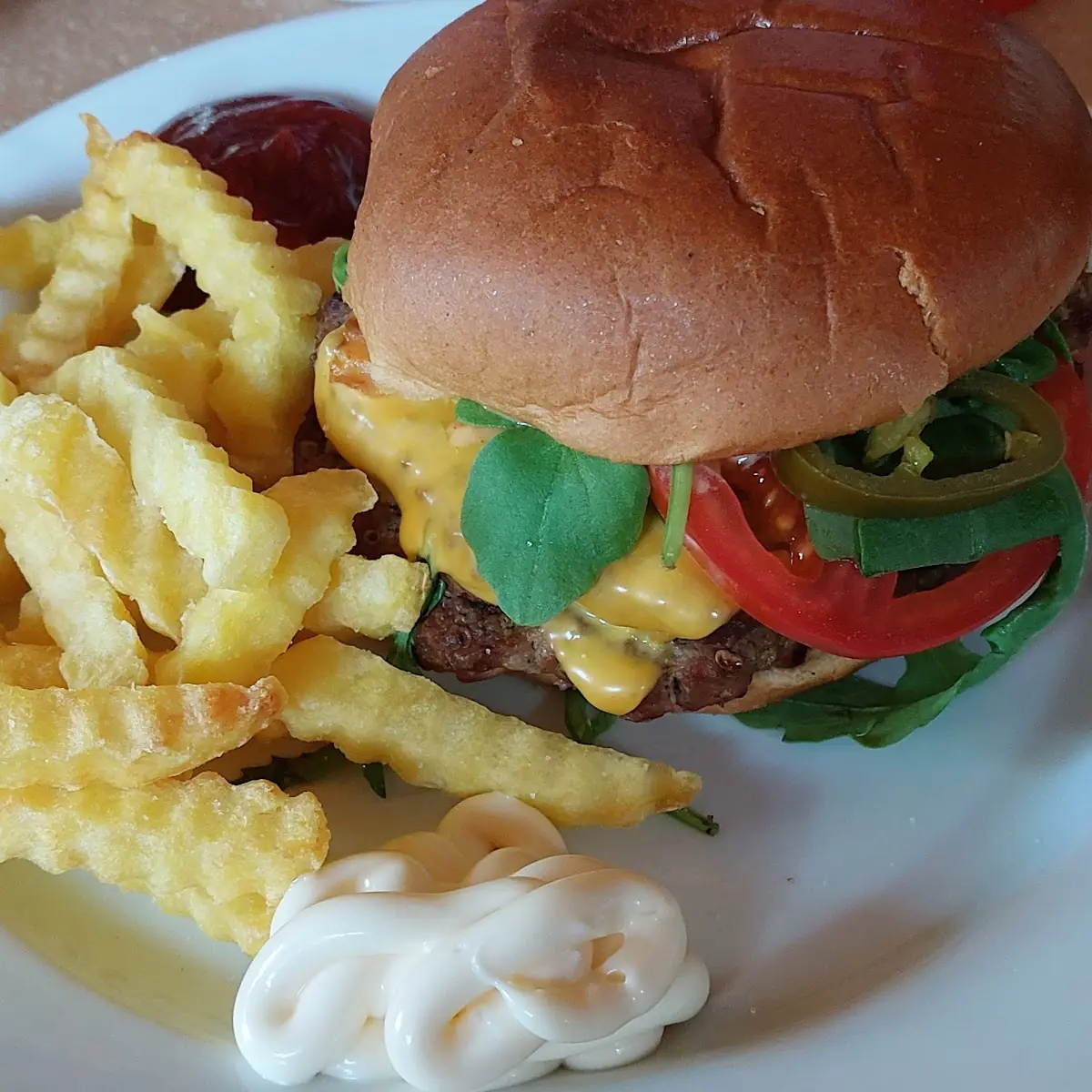 Steakhaus Burger Mit Pommes