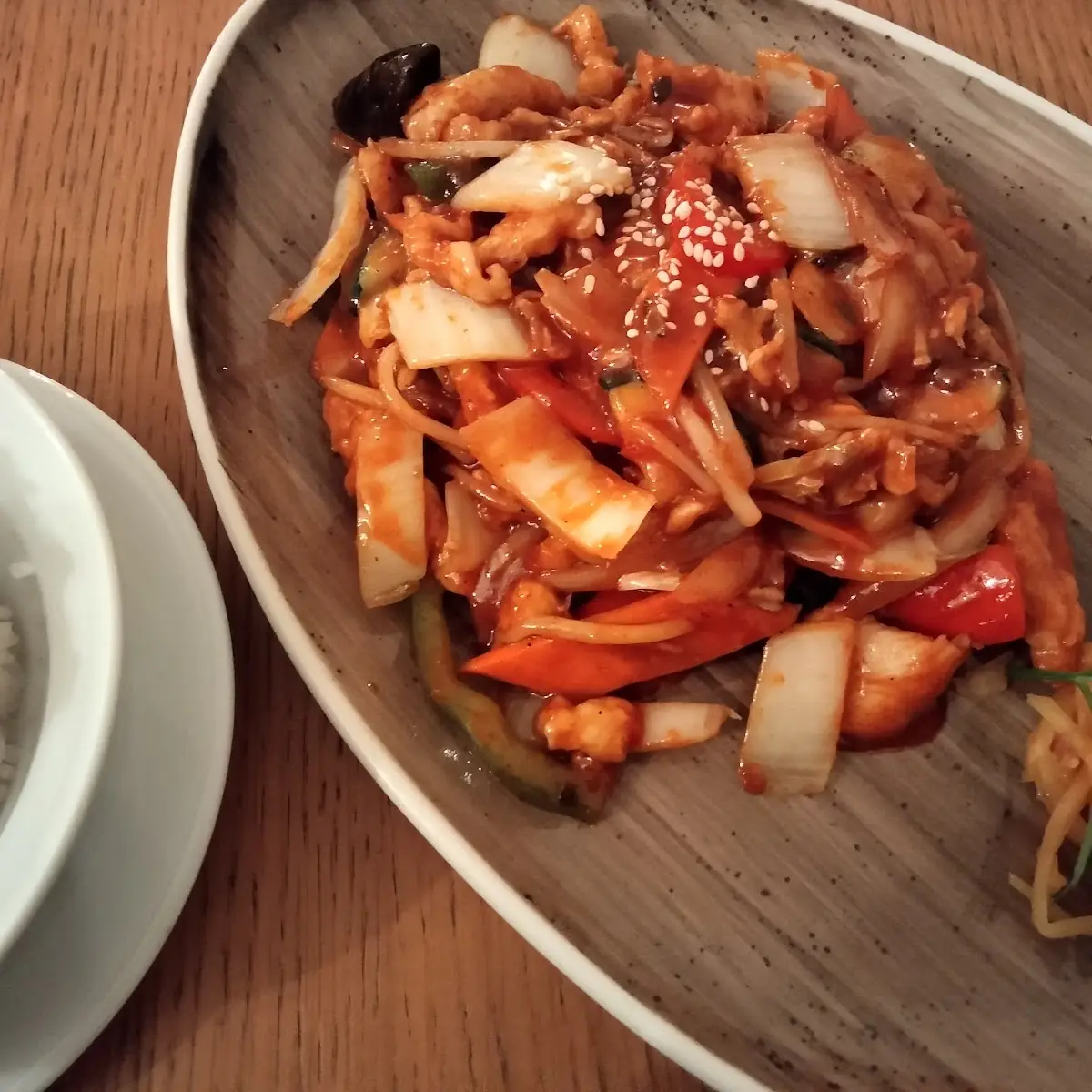 Tori Itame with Rice
