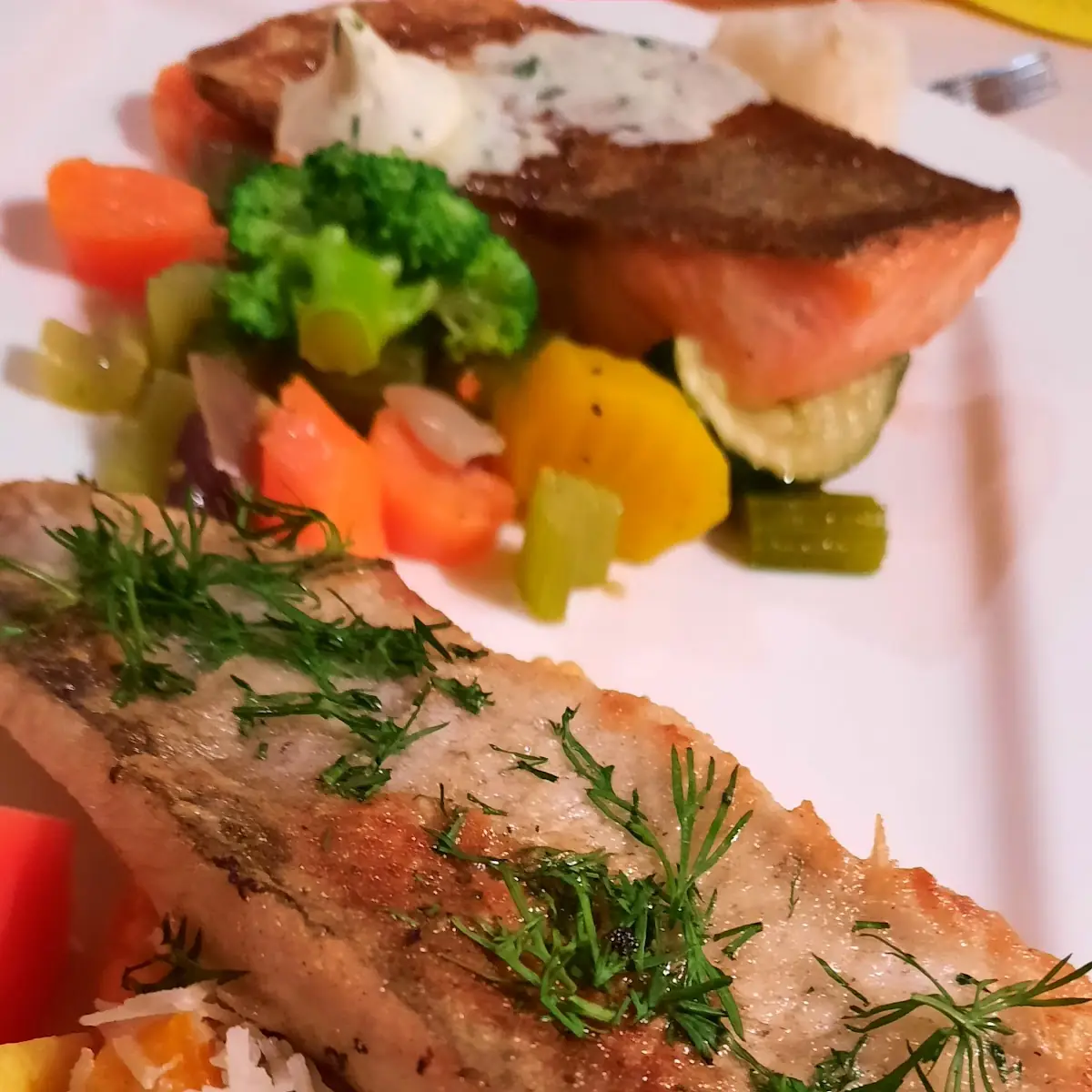 Silvester Teller 2erlei Fisch