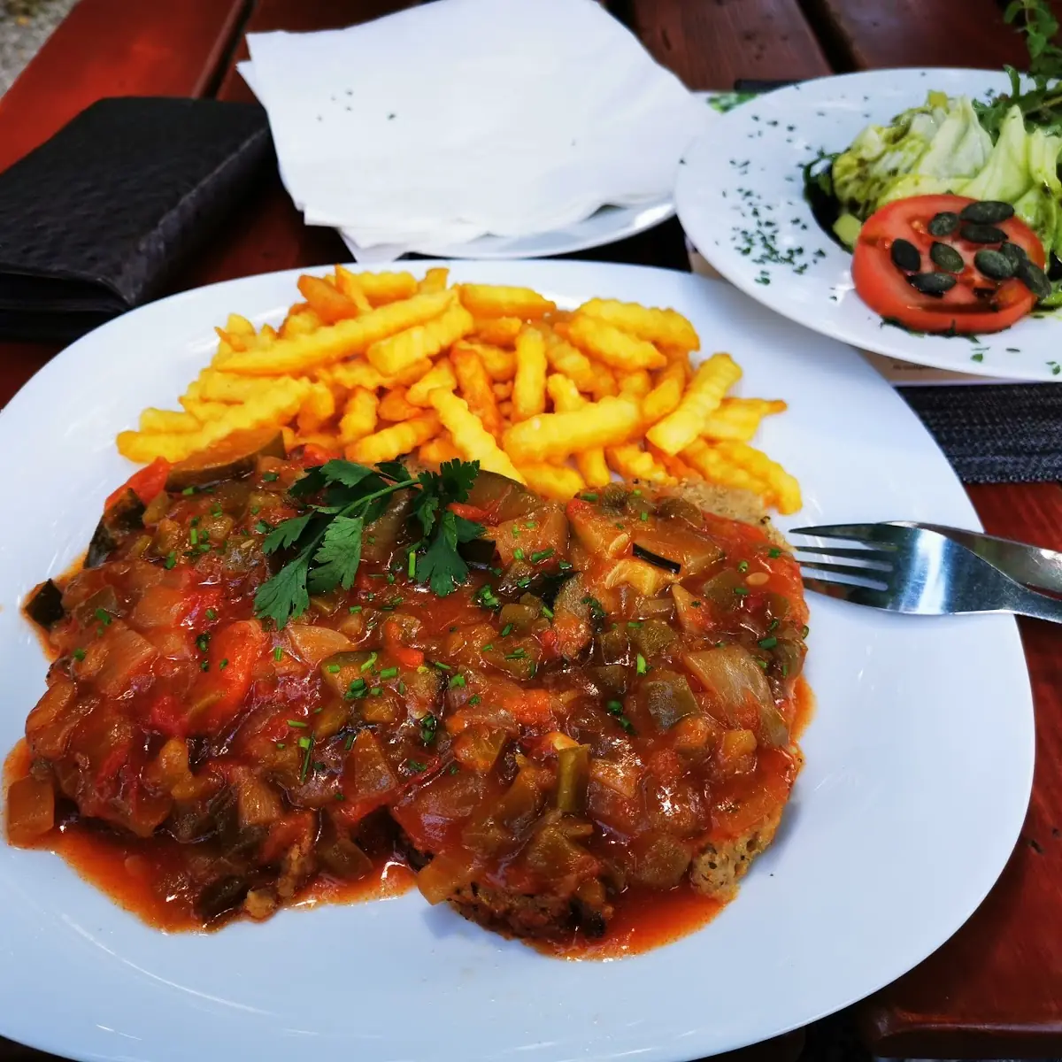 Faschierter Braten Mit Letschogemüse