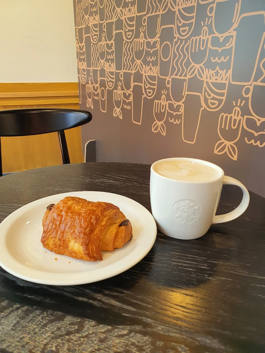 Tallinn Latte Macchiato And Croissant With Chocolate