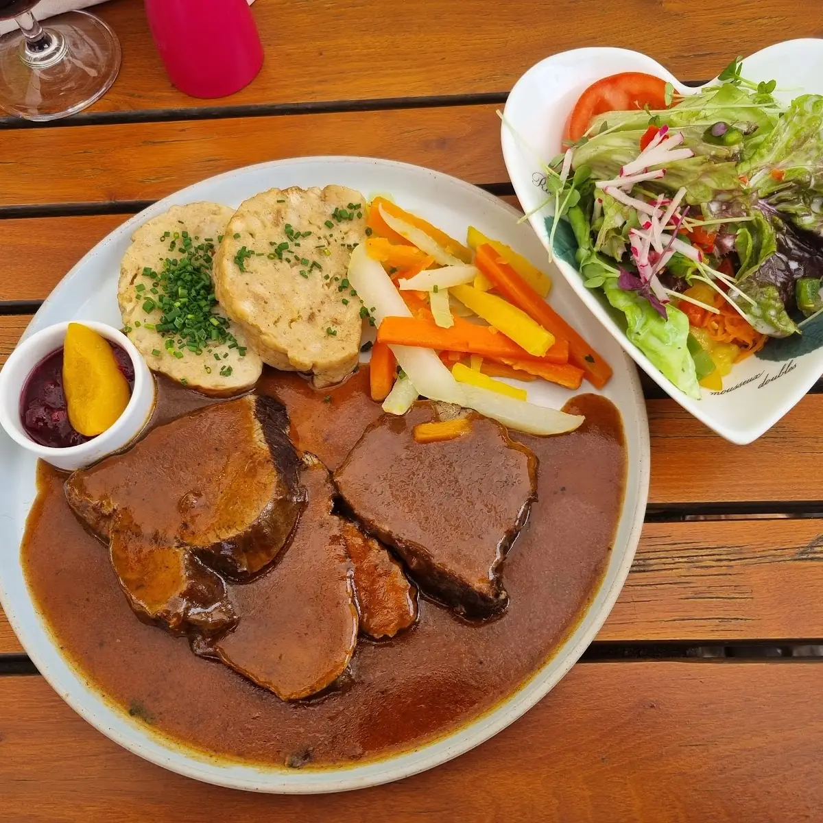 Hirschbraten Mit Knödel