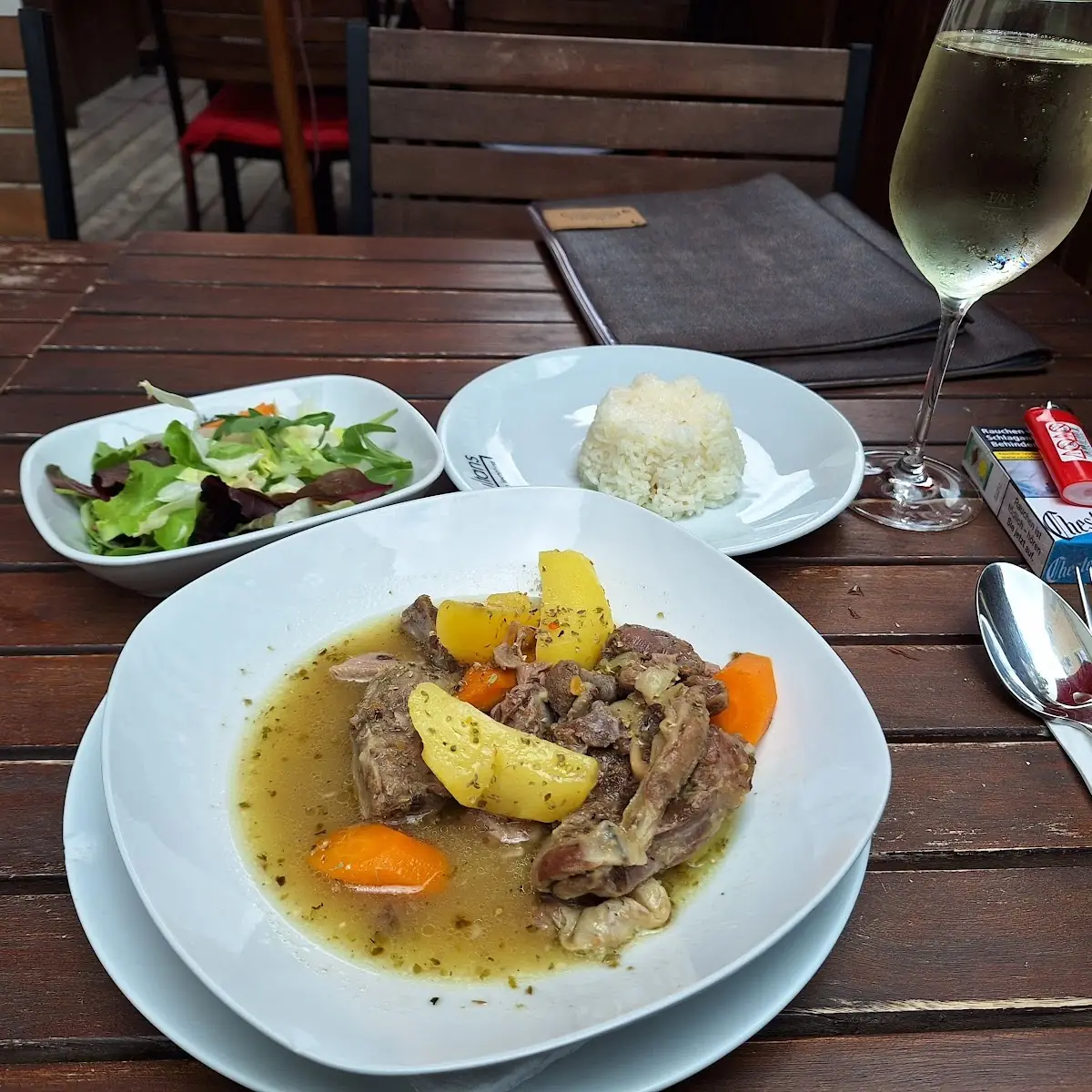 Lammfleisch Mit Gemüse Und Reis