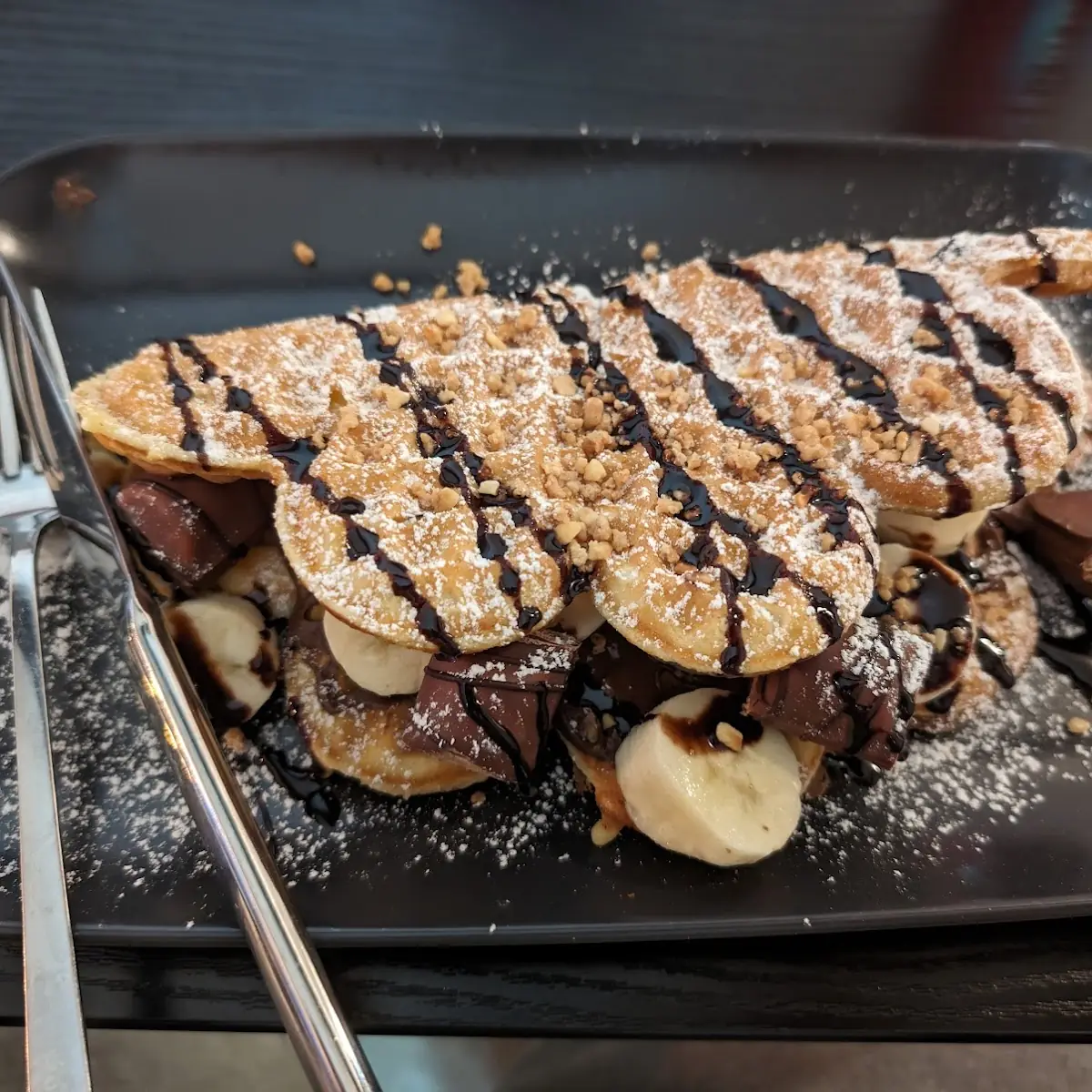 Bananensplit Waffeln
