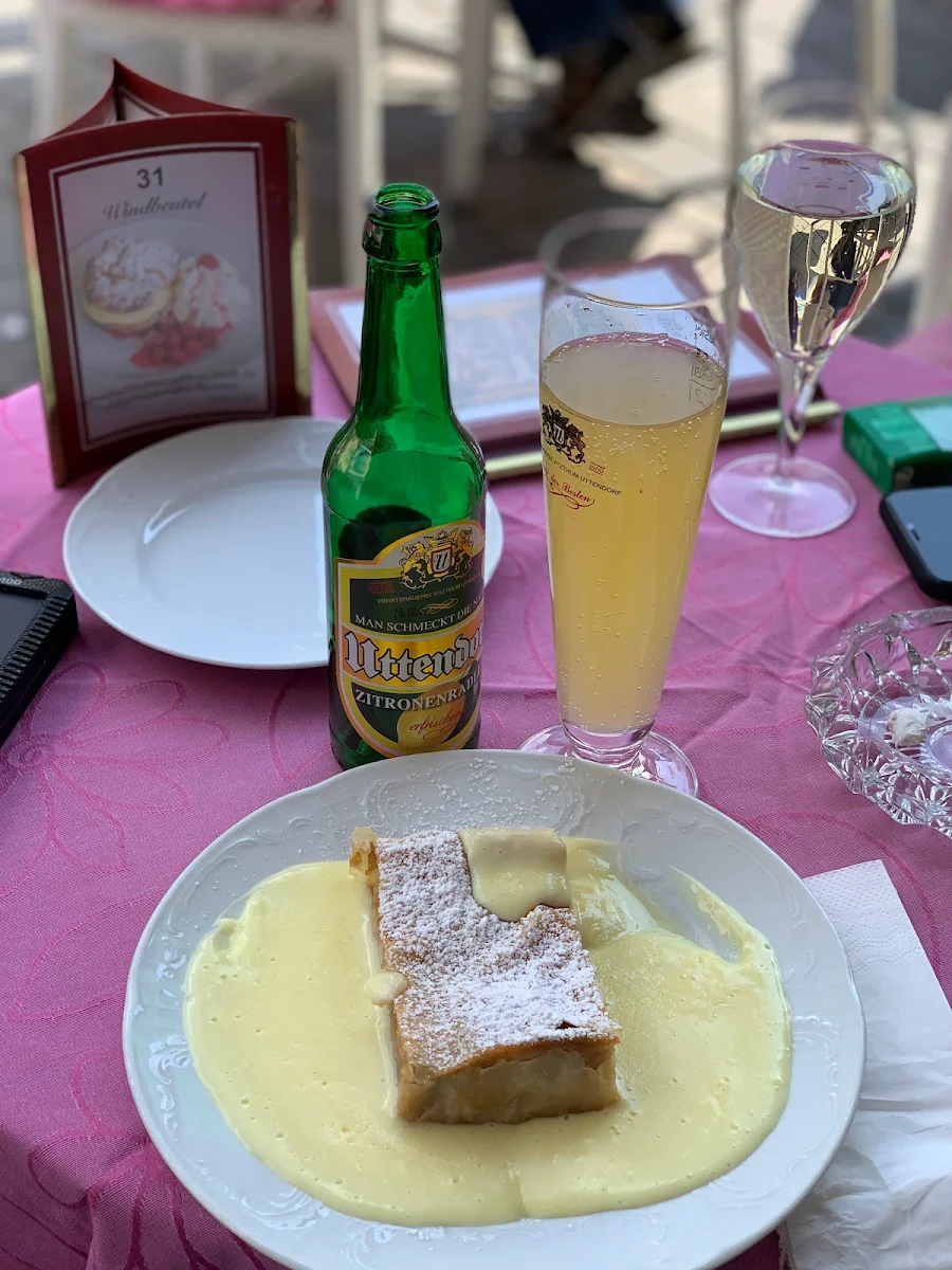 Apple Steuddel with Cream Vanilla Sauce It’S a Warm Dessert