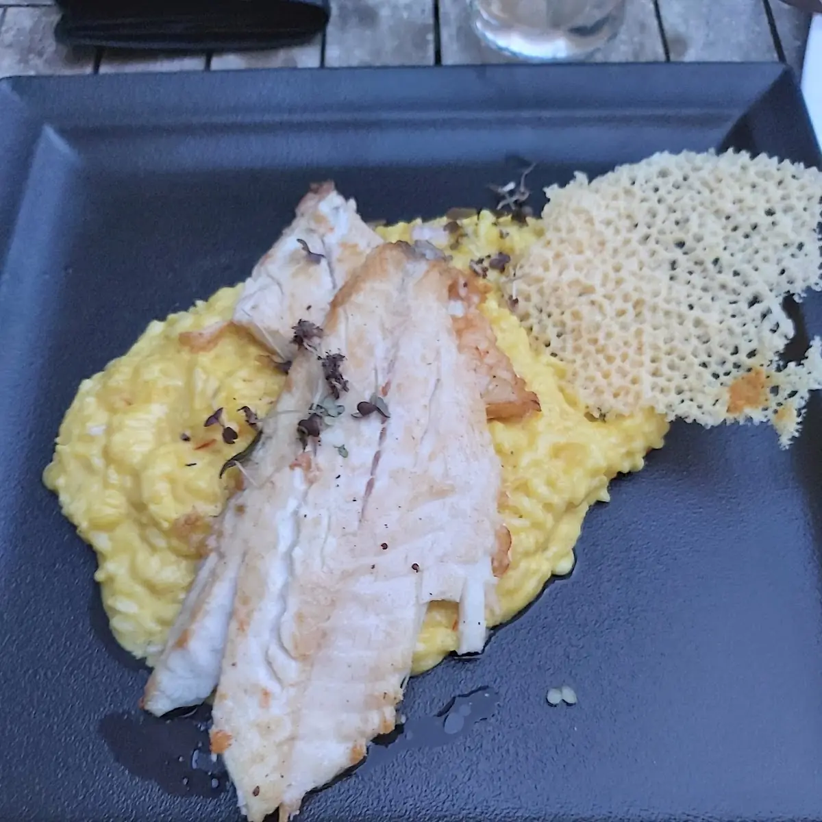Branzinofilet Mit Risotto Alla Milanese
