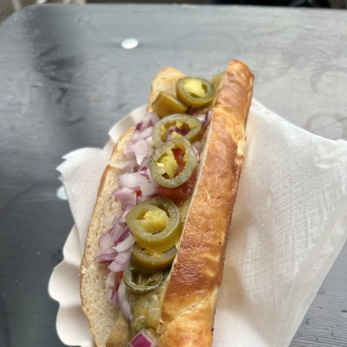 Veganer Hot Dog