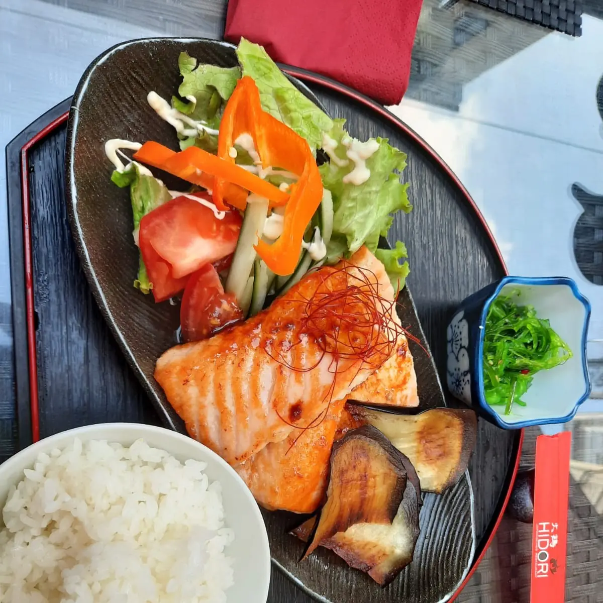 Teriyaki with Salmon and Eggplants