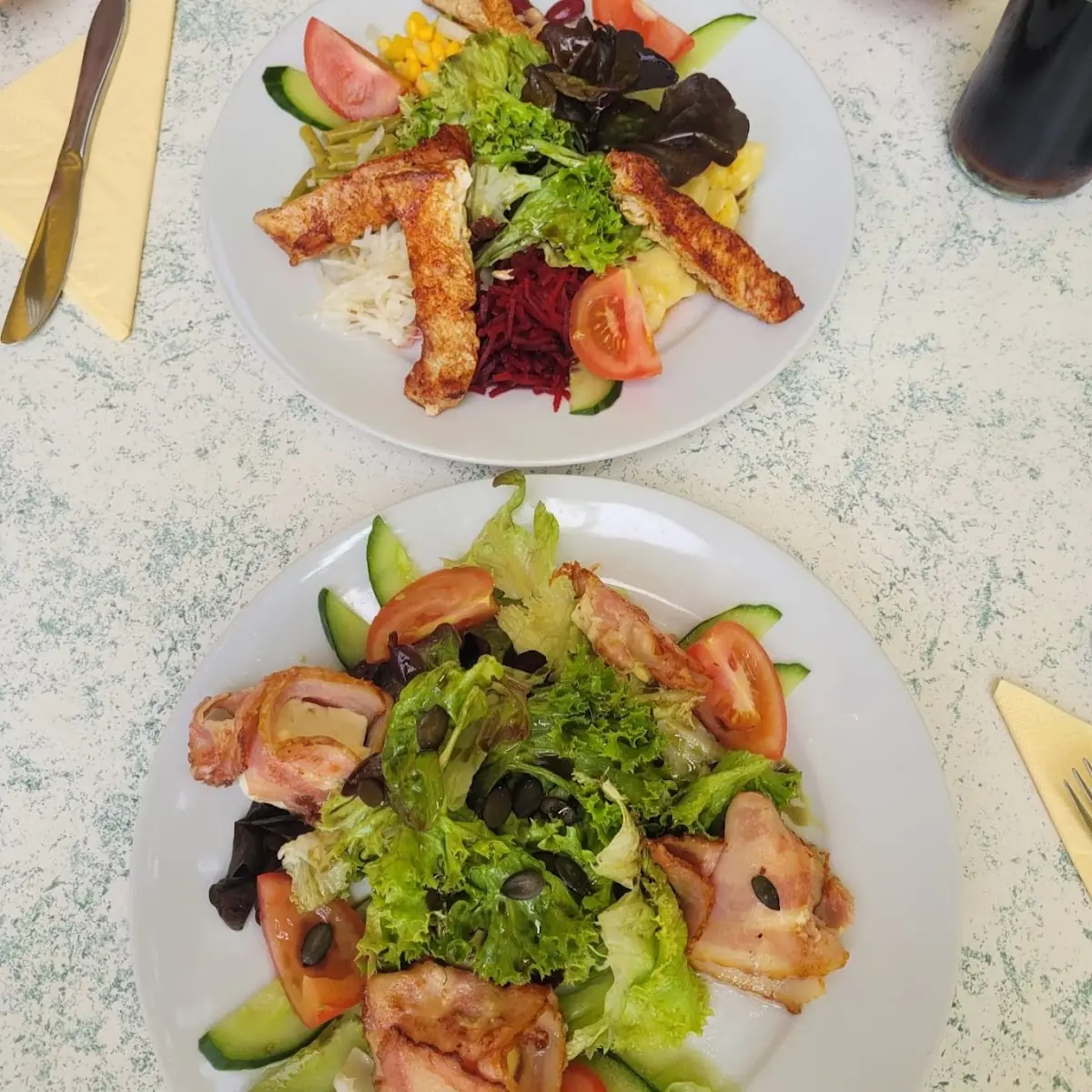 Putenstreifen Salat