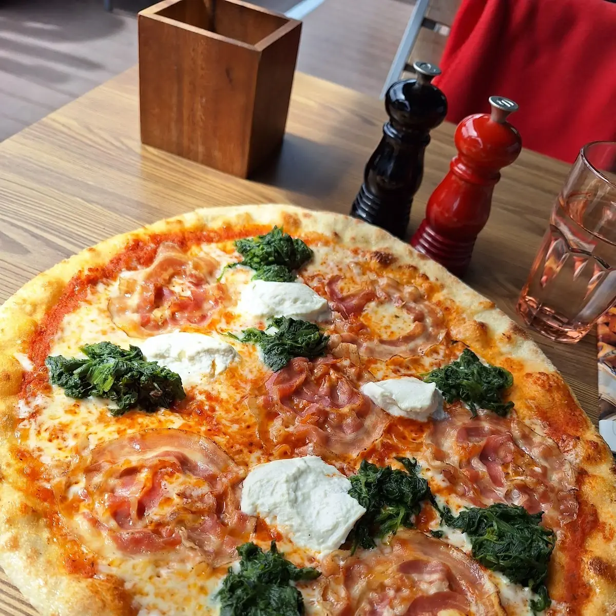 Pizza Funghi Mit Spinat