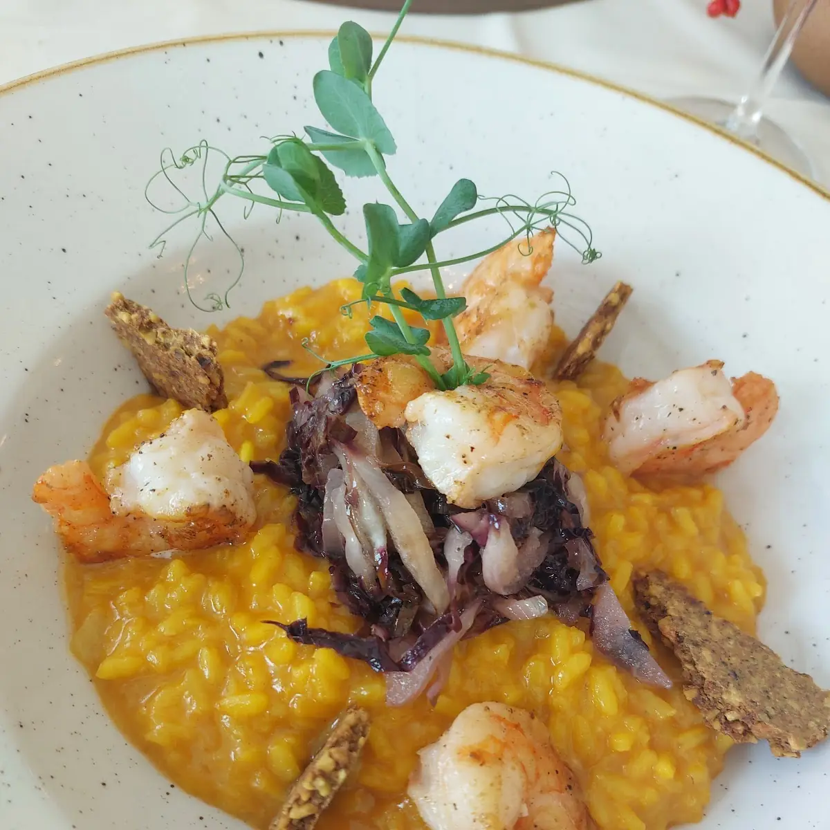 Kürbisrisotto Mit Garnelen