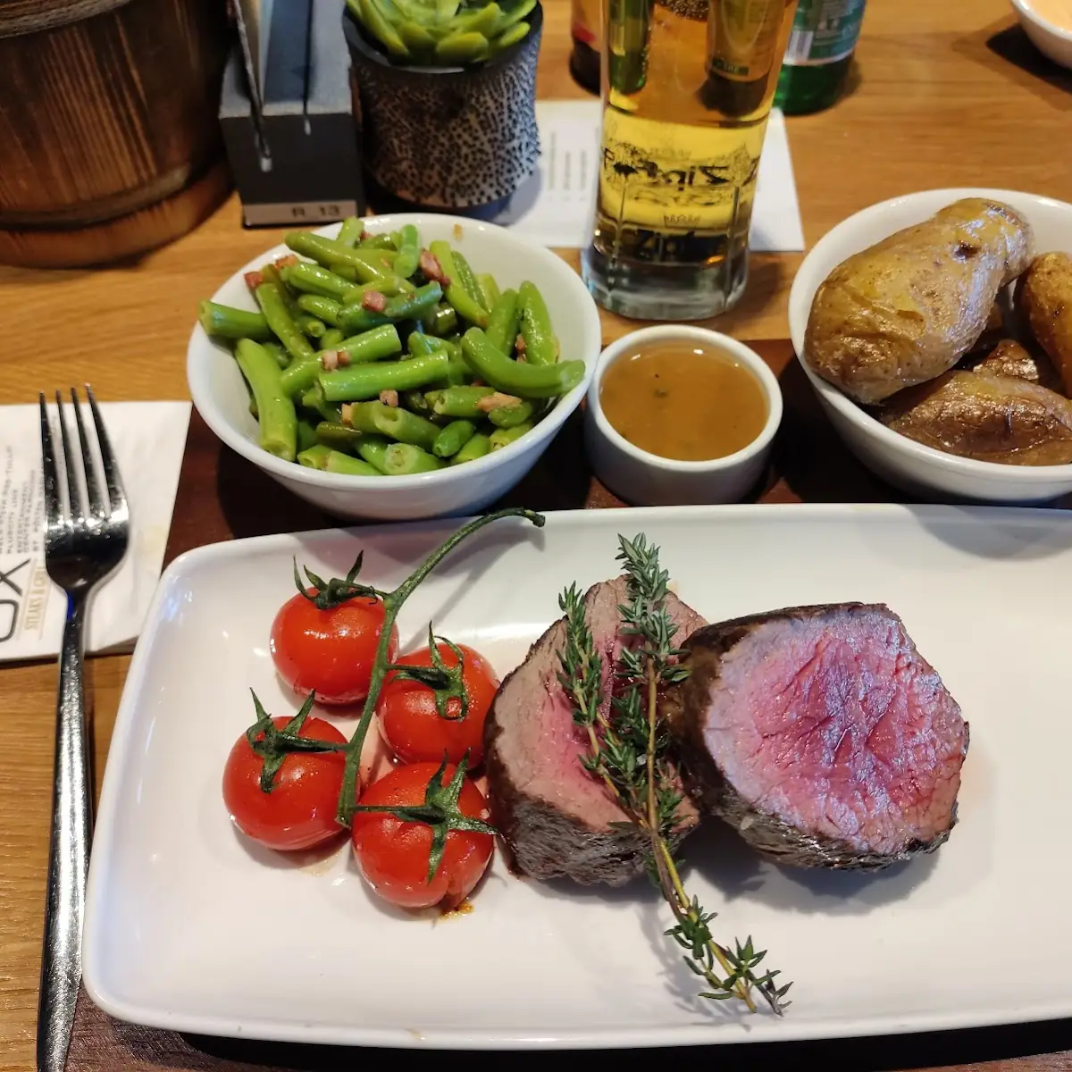 Chateau Steak Und Speckfisolen