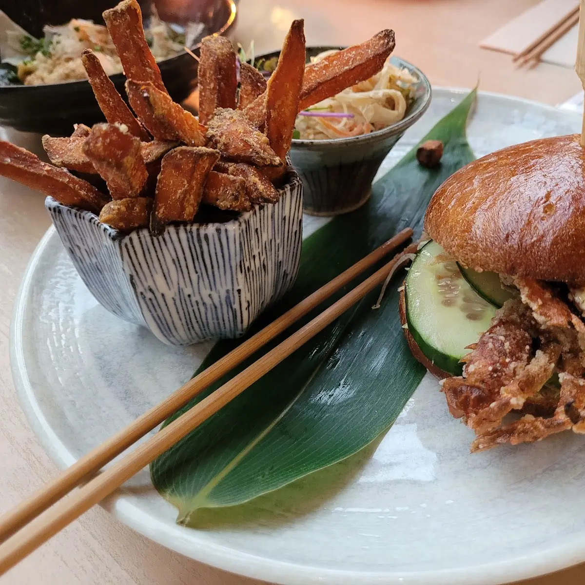 Burger Mit Krabbe Und Süßkartoffeln
