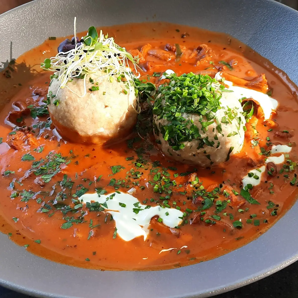 Schwammerlgulasch Mit Knödel