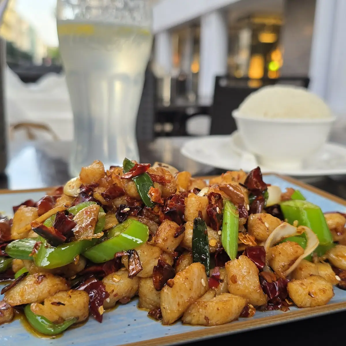 Gegrillte Calamari In Mangosauce Mi Chi