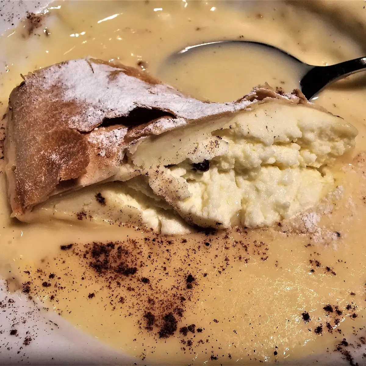 Topfstrudel Mit Vanillesoße