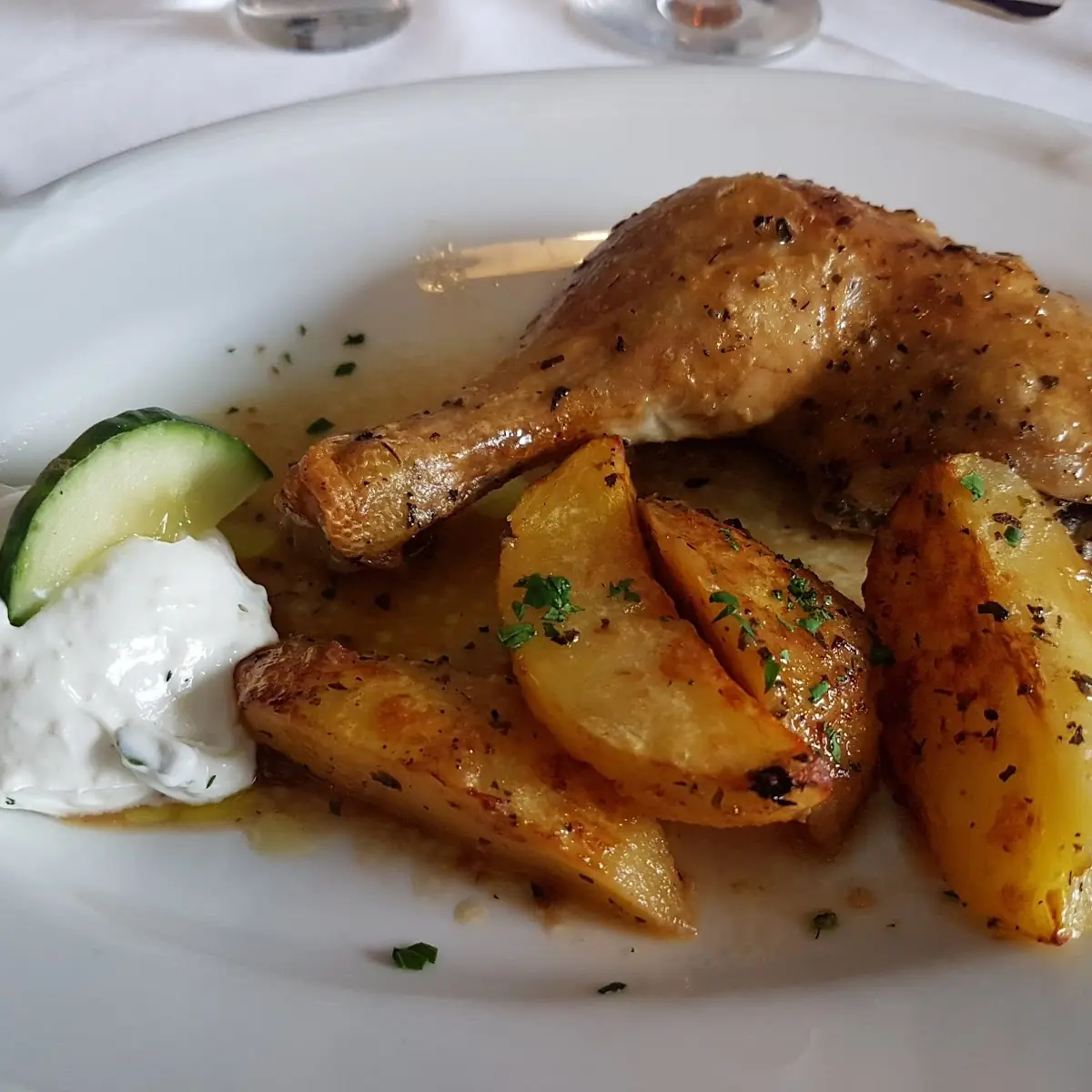 Hühnerkeule Gebraten