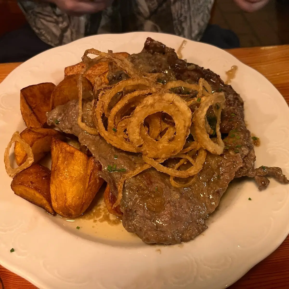 Steak with Onions