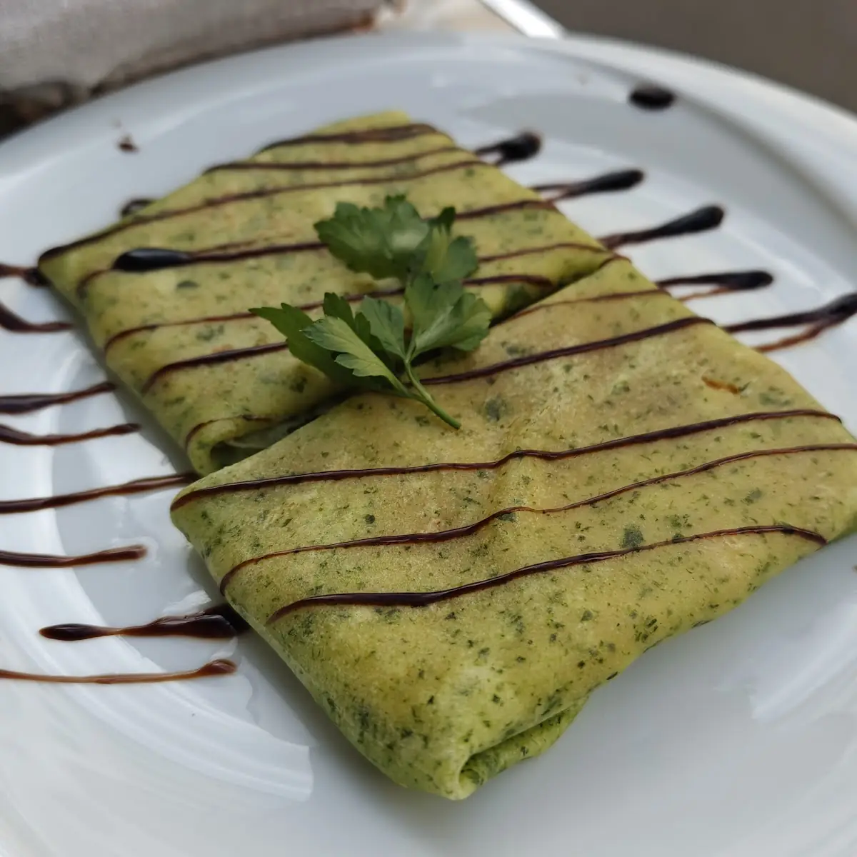 Pancakes with Salmon and Spinach