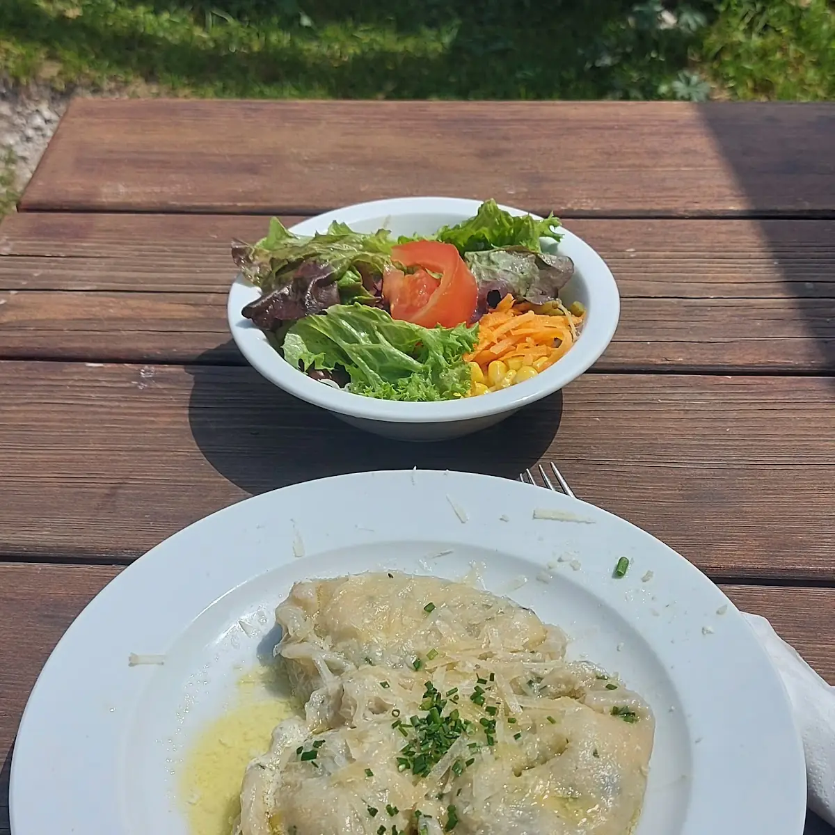 Hüttentaschen Mit Topfen Gefüllt