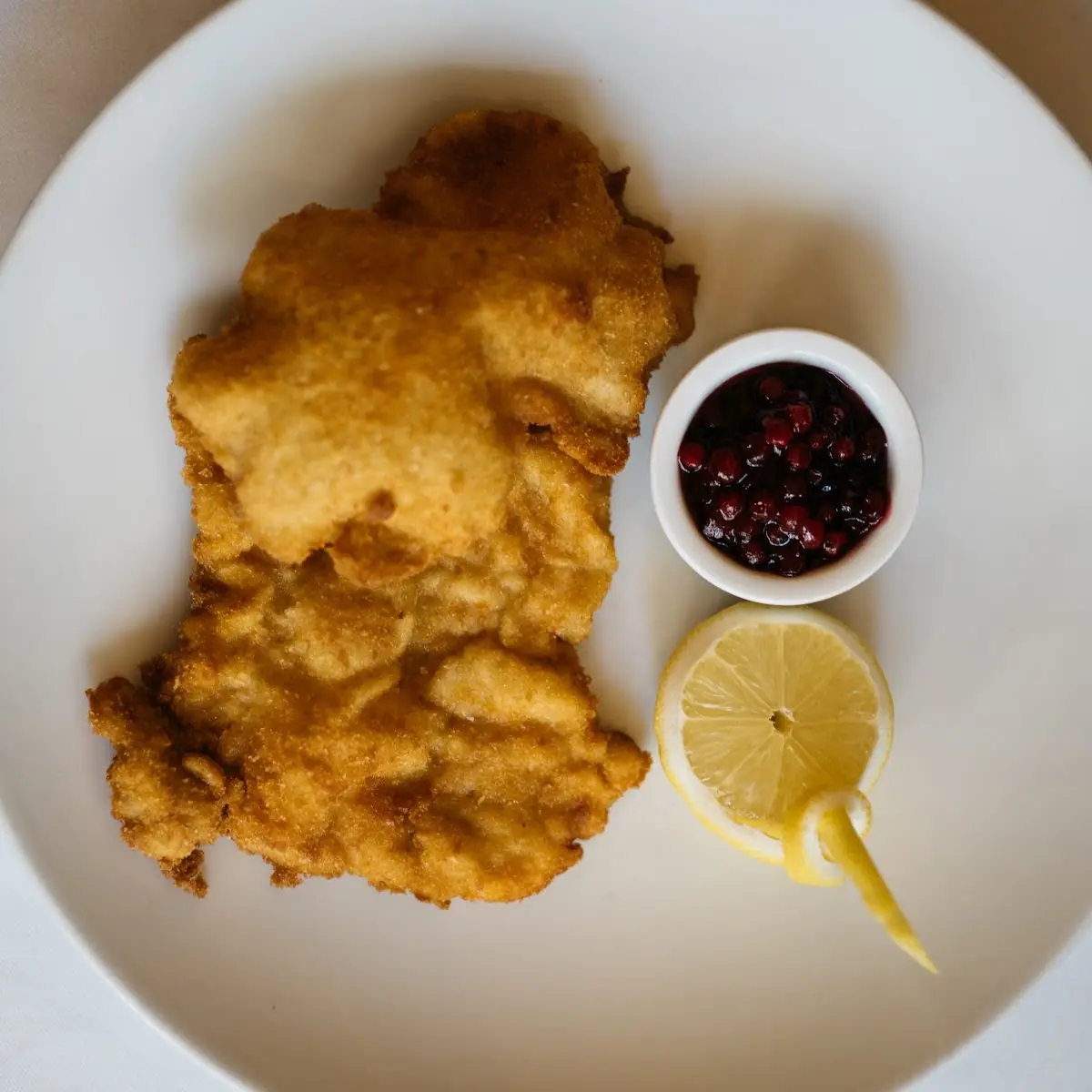 With Small Wiener Schnitzel
