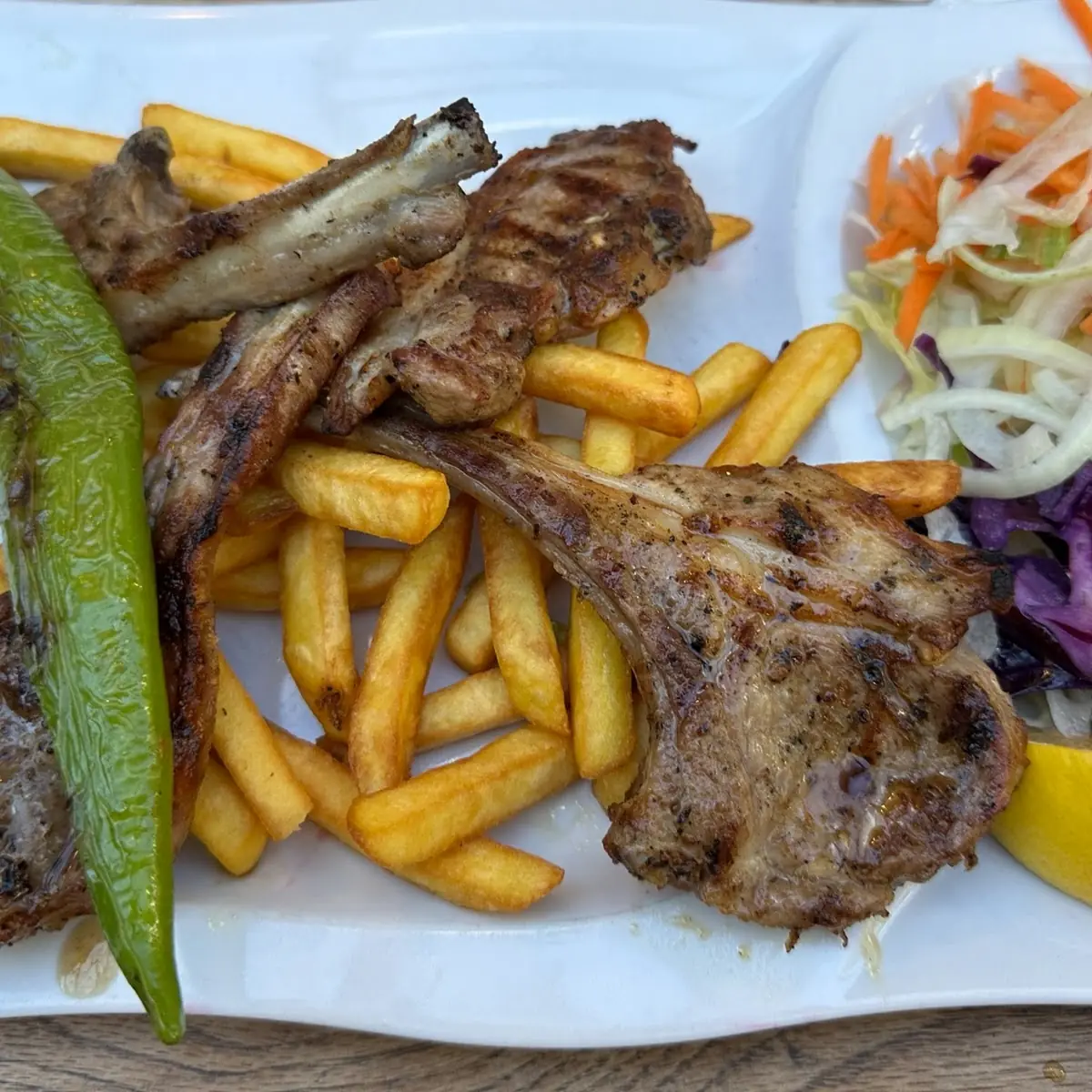 Lammkotelett Mit Pommes Frites