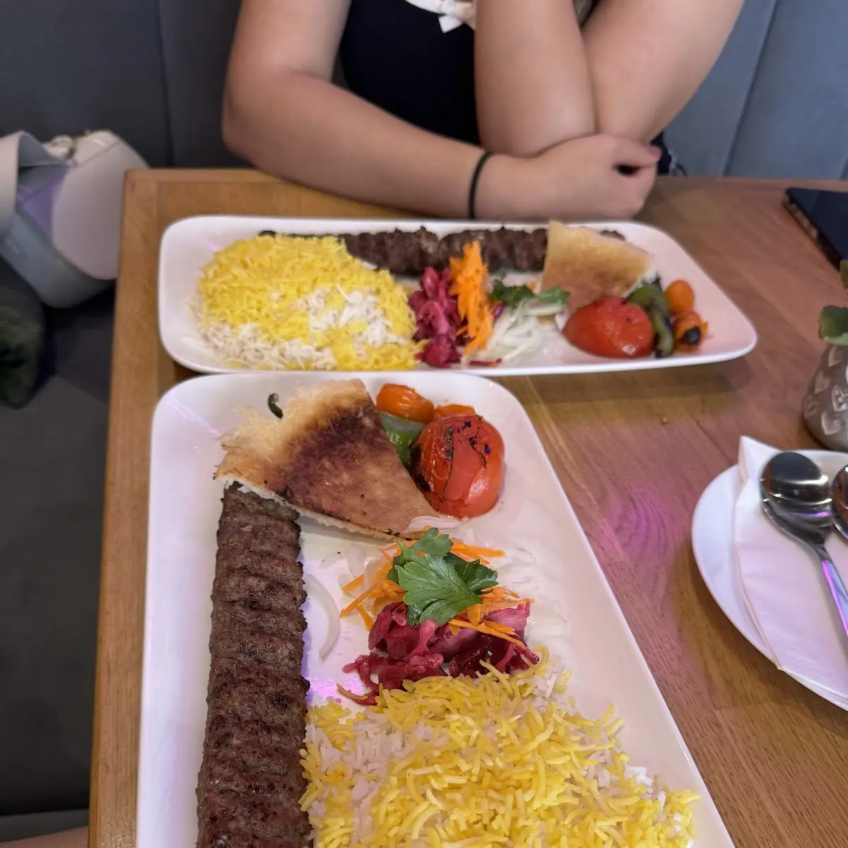 Kubideh Teller Mit Reis